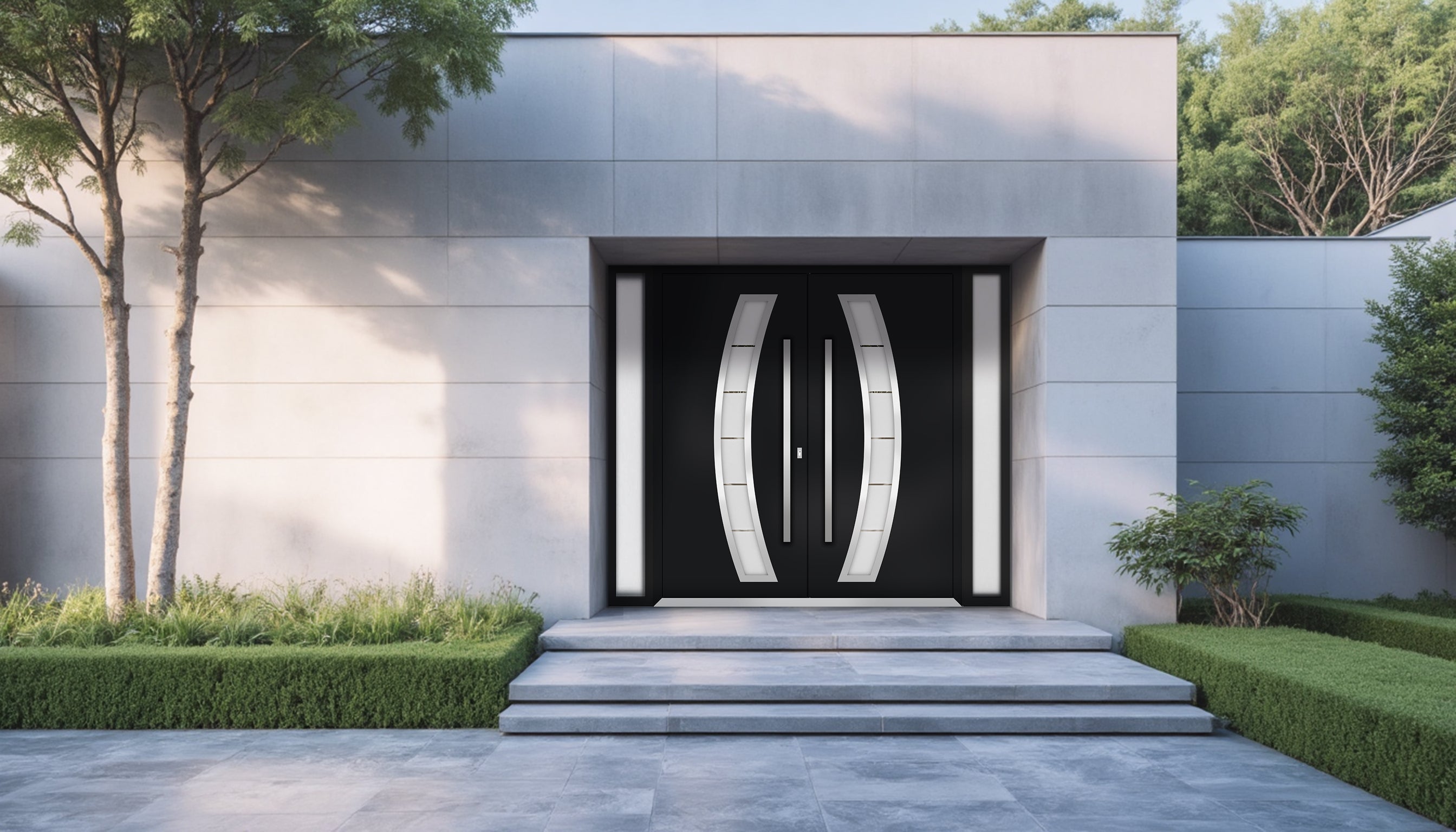 Deux 6500 Exterior Aluminum Double door view 7