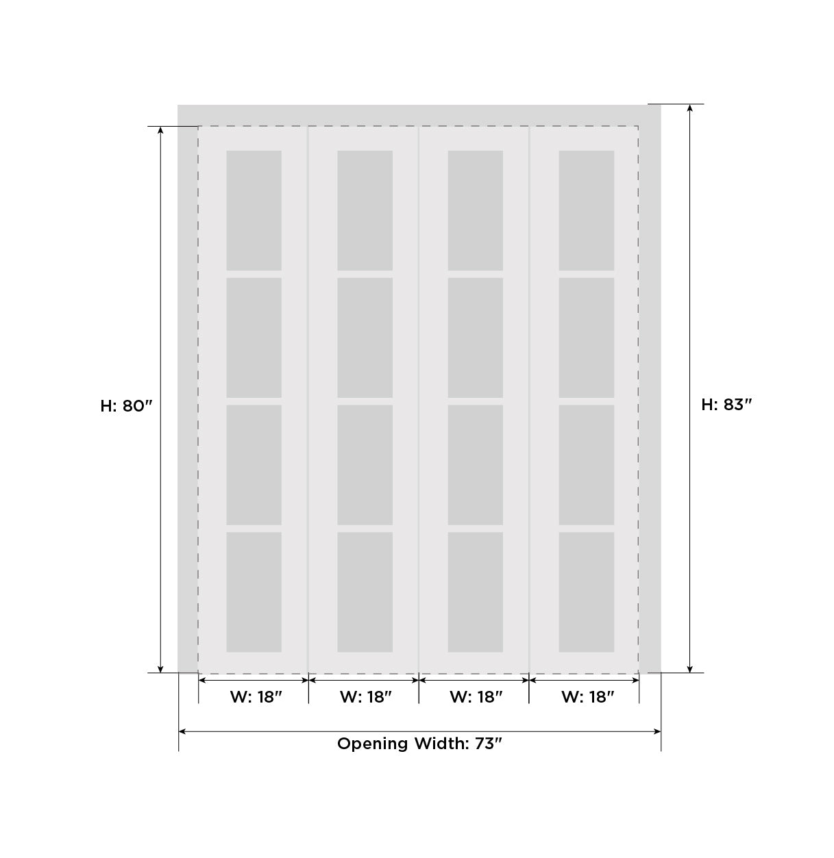 Mela 0755 Double Bi-Fold door view 4