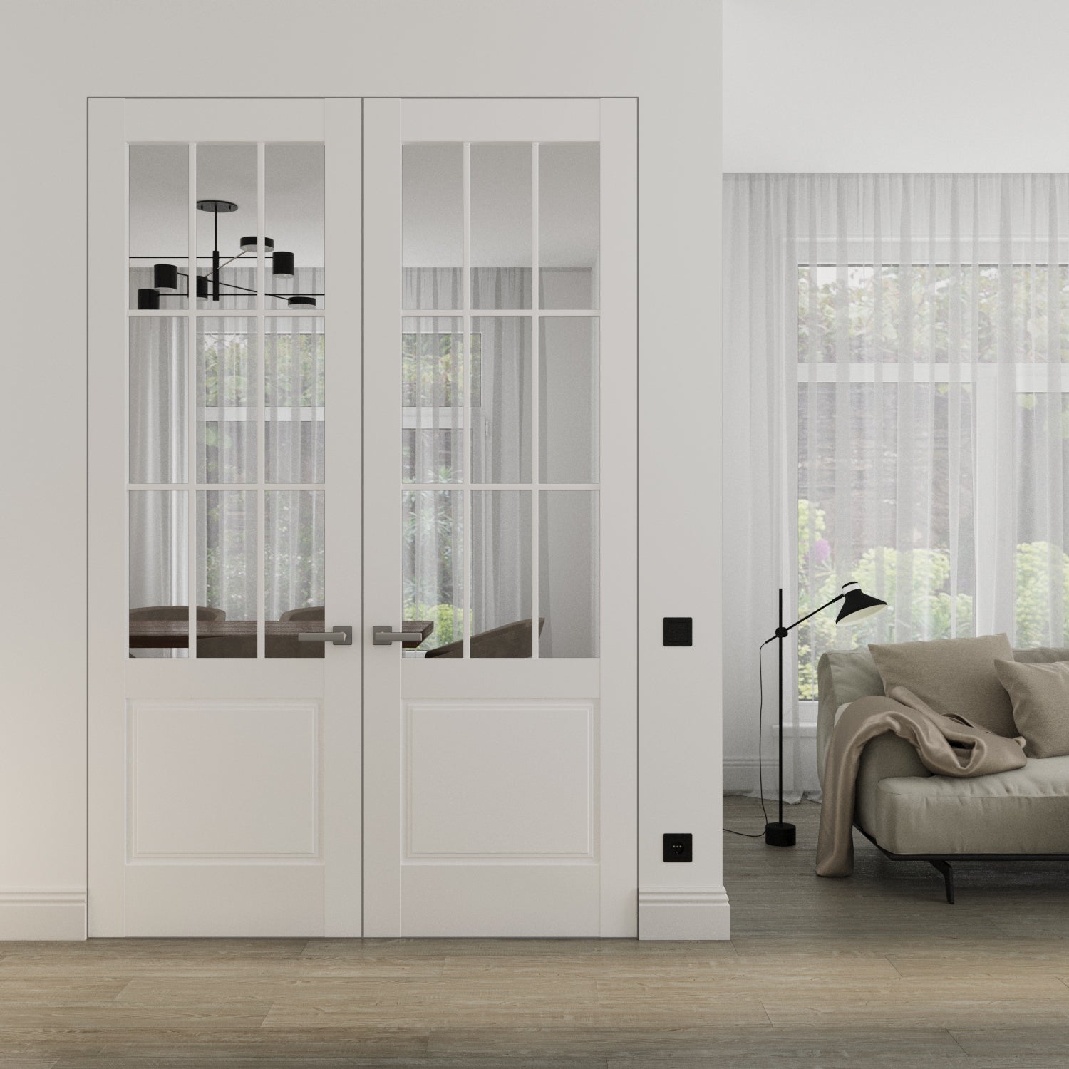 Felicia 3599 Double Frameless door view 2
