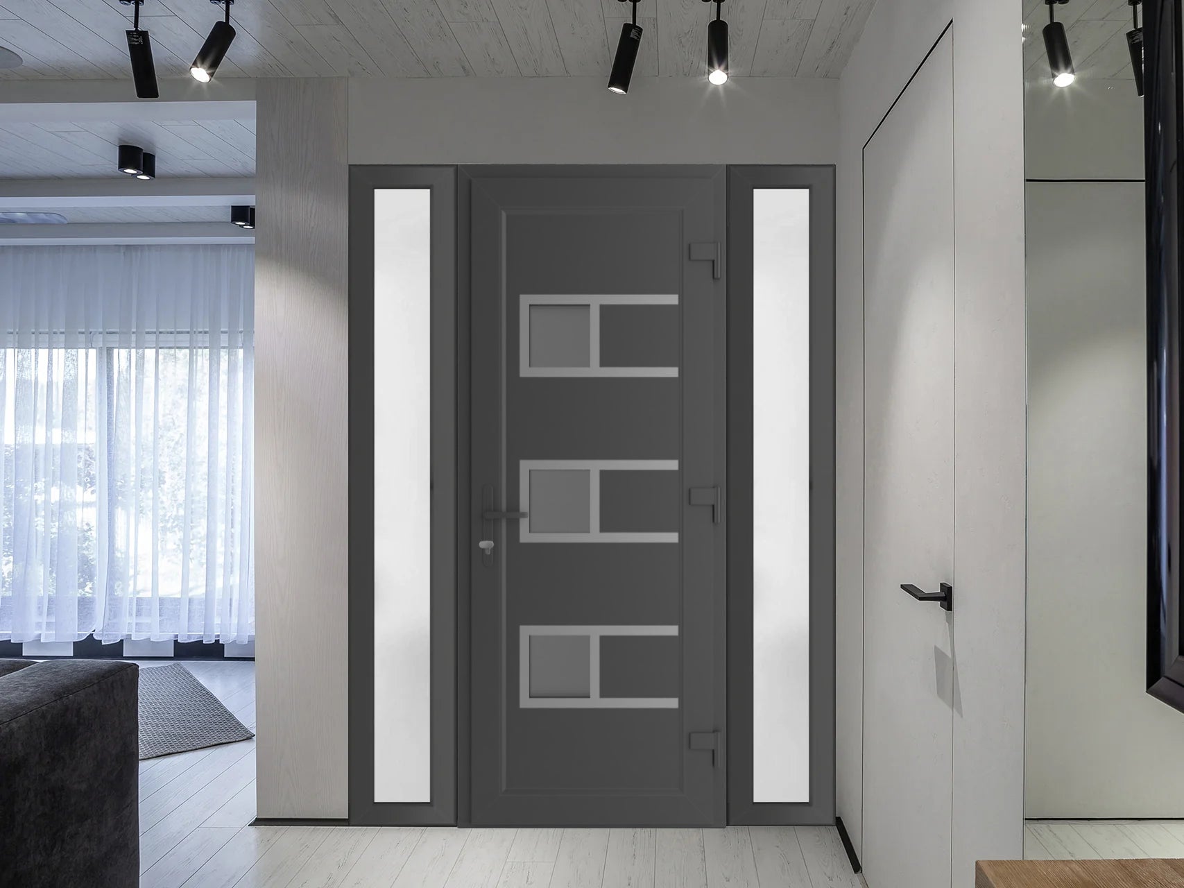 Manux 8933 Exterior PVC/Metal door view 3