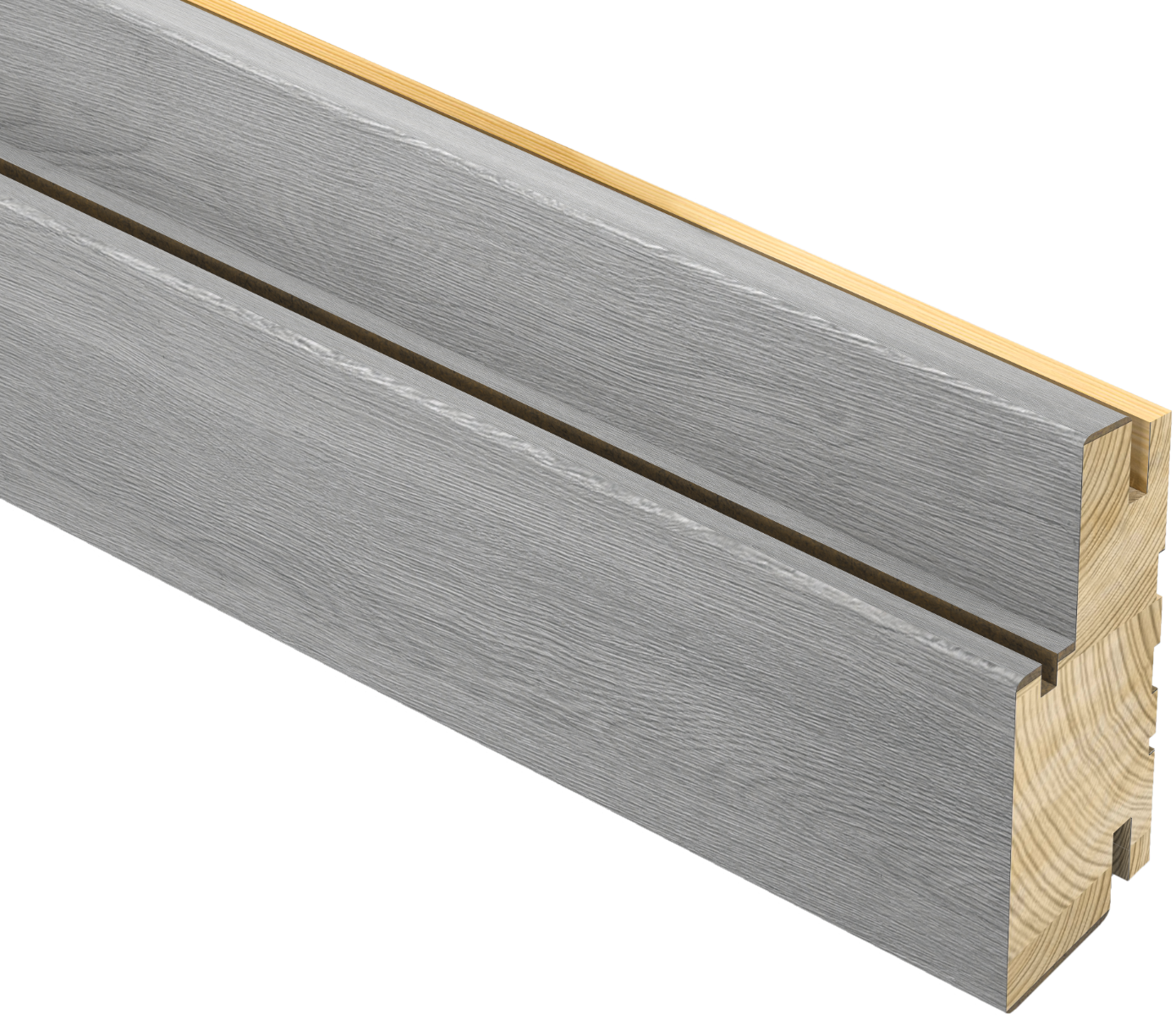 Frame for Interior Doors, Matte Black, For 30x96" Door Light Grey Oak