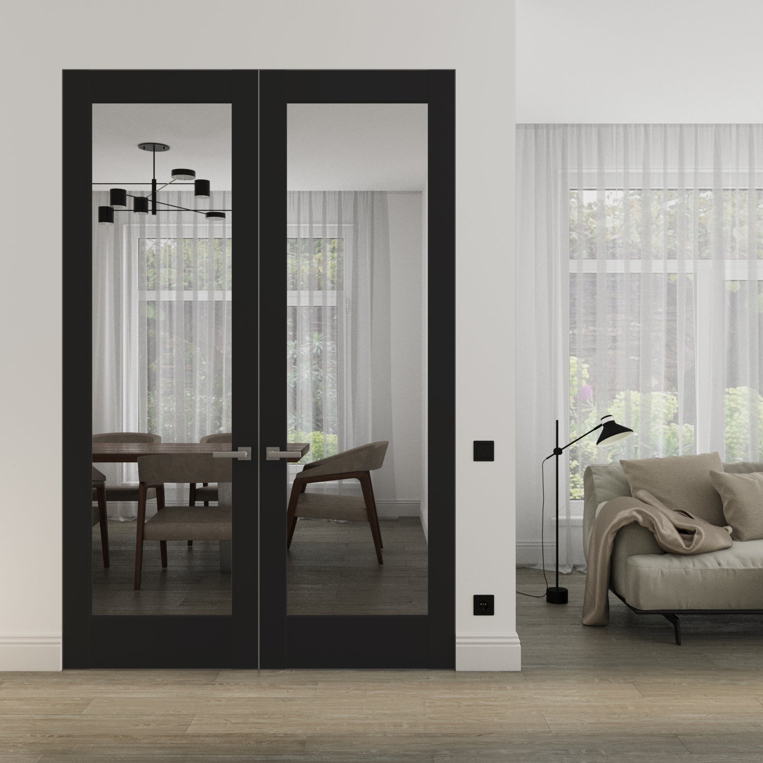 Lucia 2166 Double Frameless door view 2