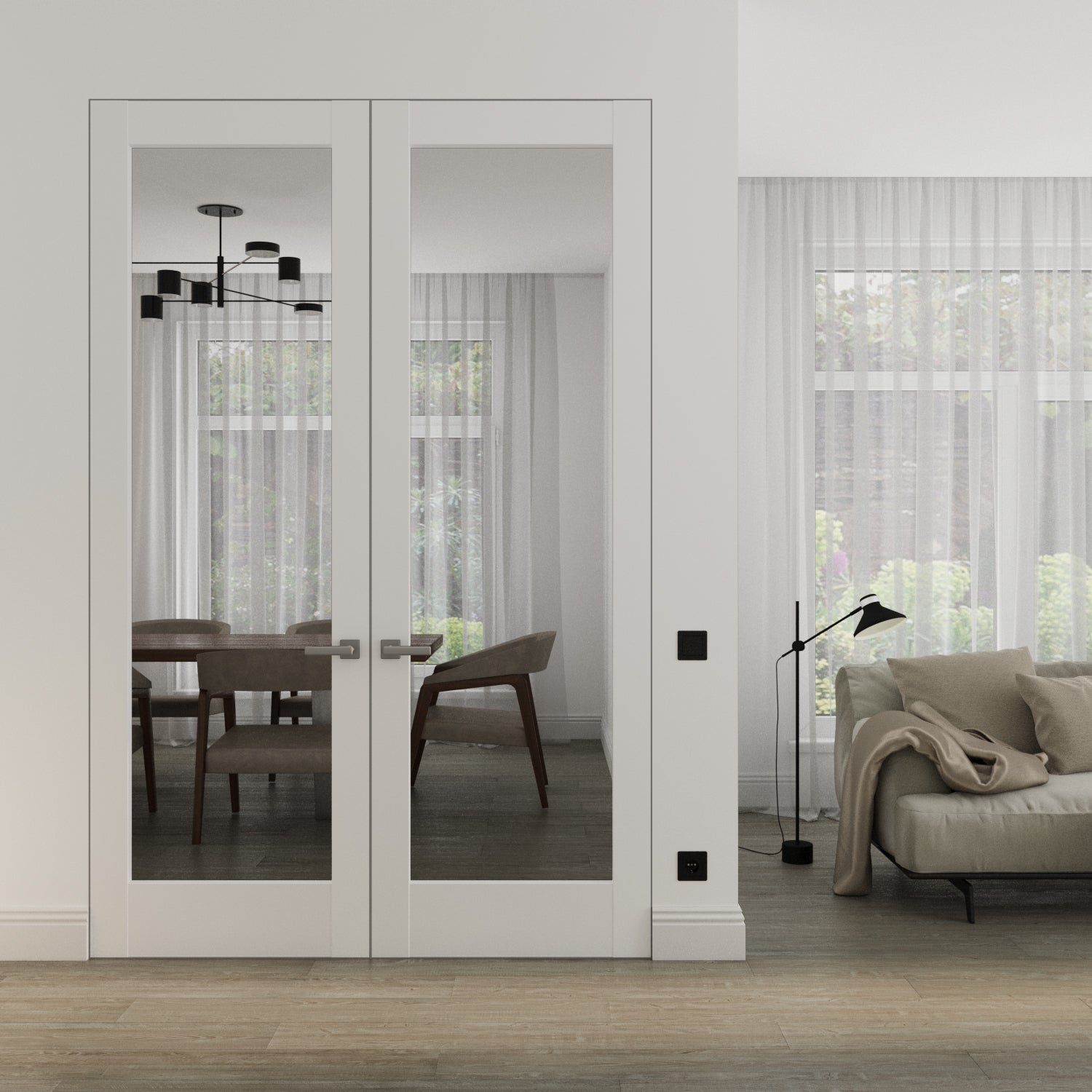 Lucia 2166 Double Frameless door view 6