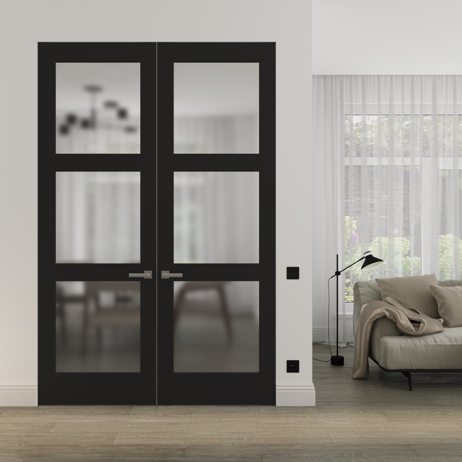 Lucia 2552 Double Frameless door view 6