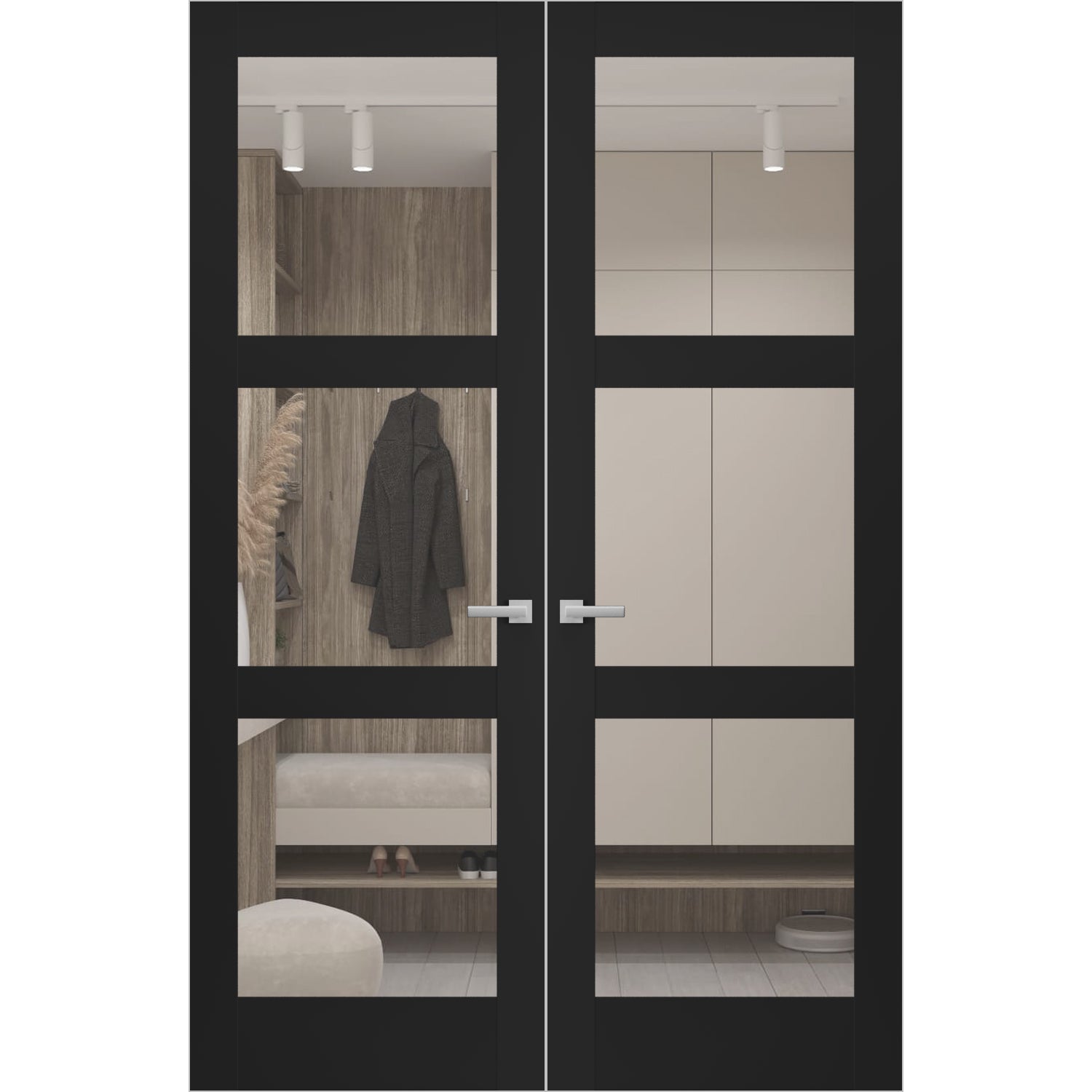 Lucia 2555 Double Frameless door — Doors Near Me, Los Angeles