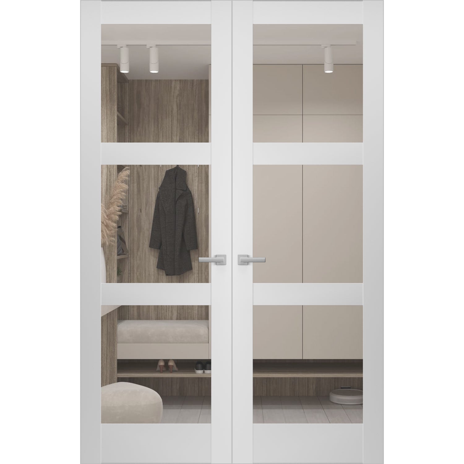 Lucia 2555 Double Frameless door view 5