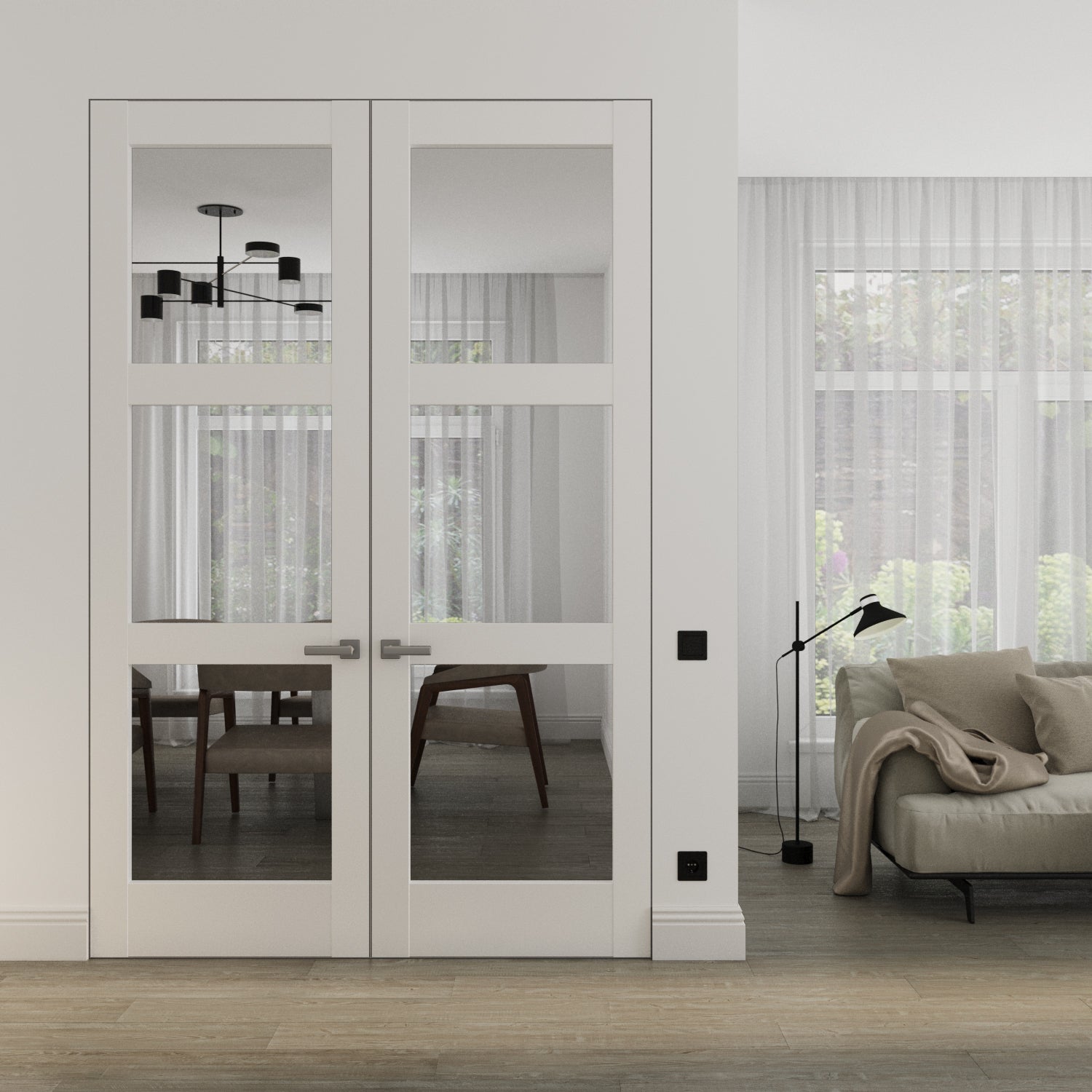 Lucia 2555 Double Frameless door view 6