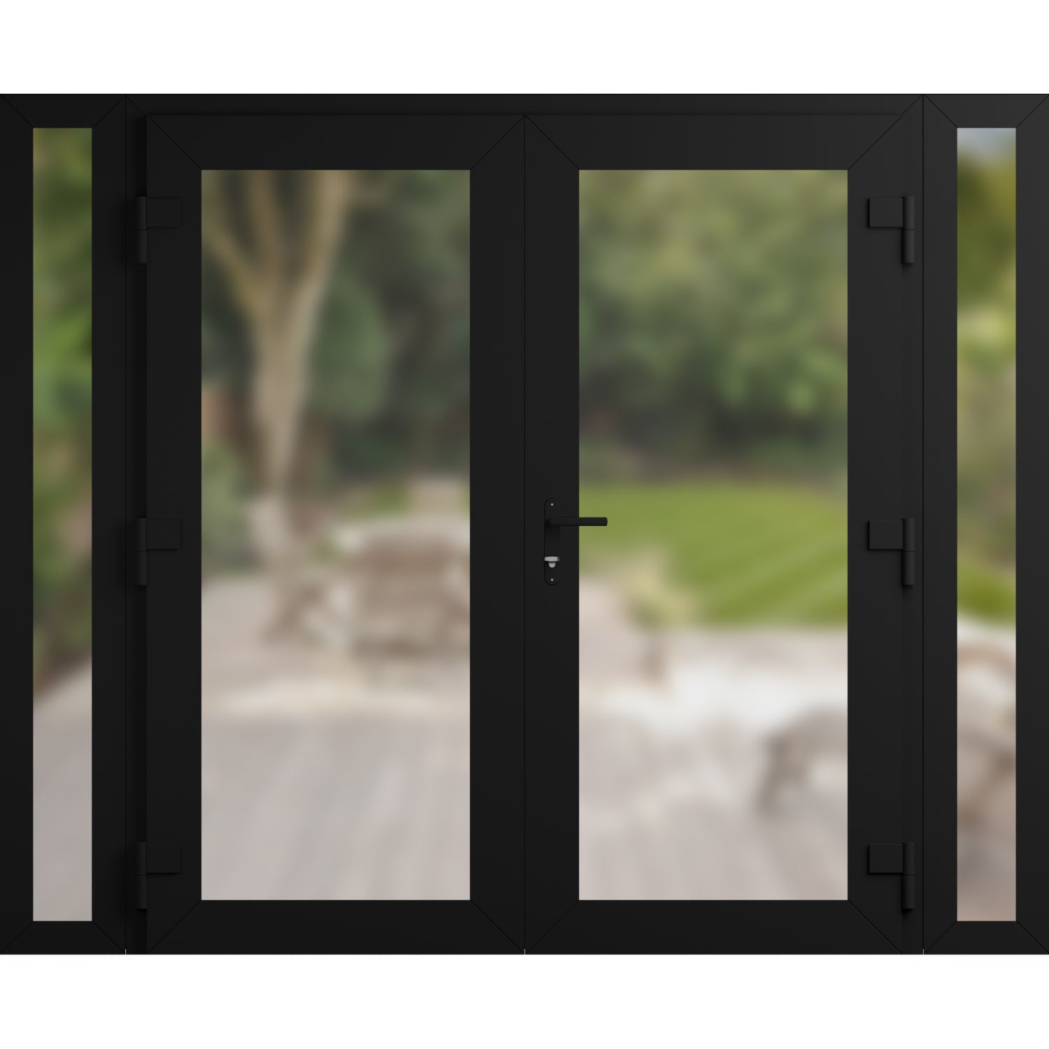 Manux 8102 Exterior PVC/Metal door view 2