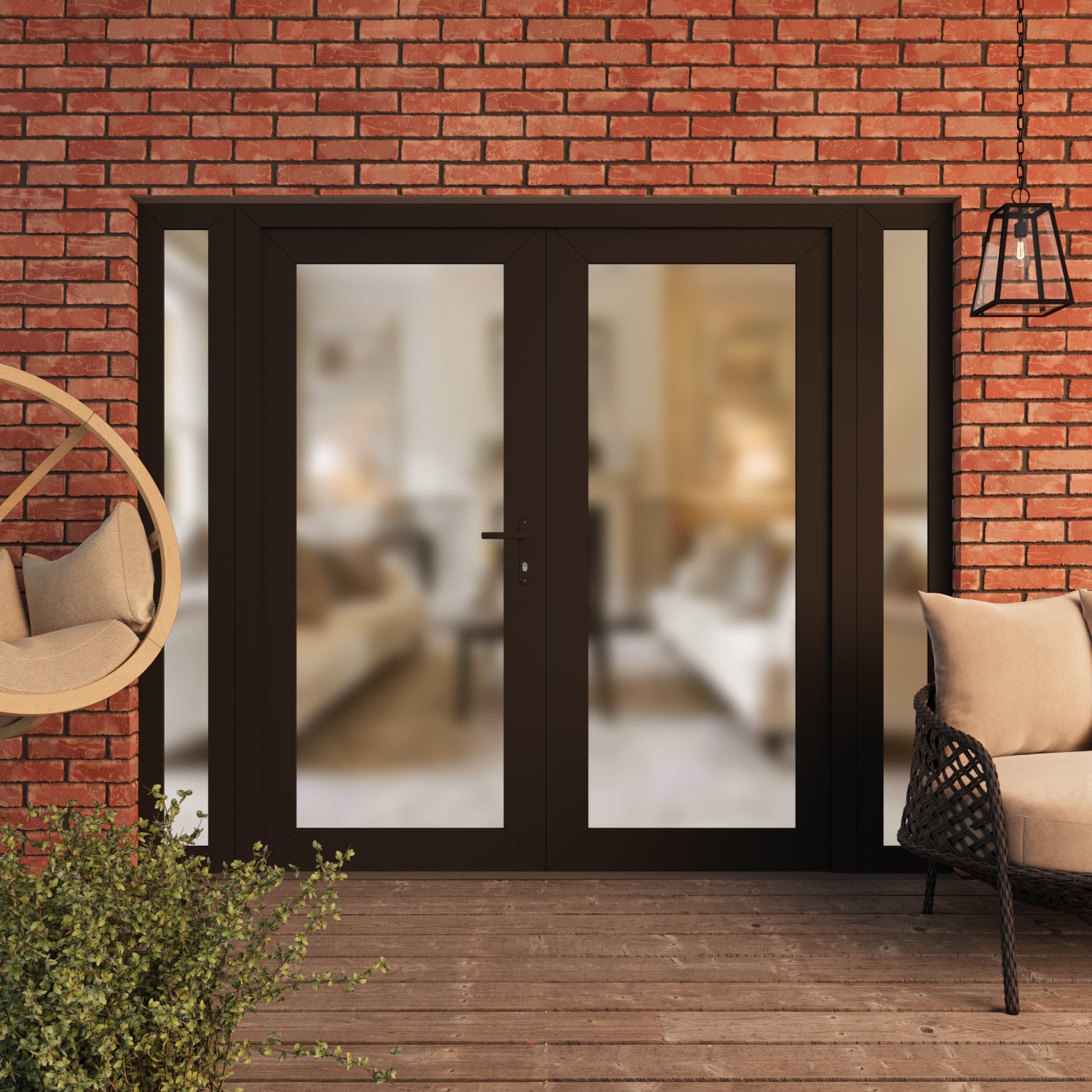Manux 8102 Exterior PVC/Metal door view 3