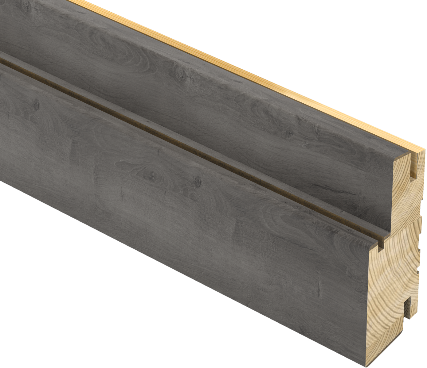 Frame for Interior Doors, Matte Black, For 30x96" Door Nebraska Grey