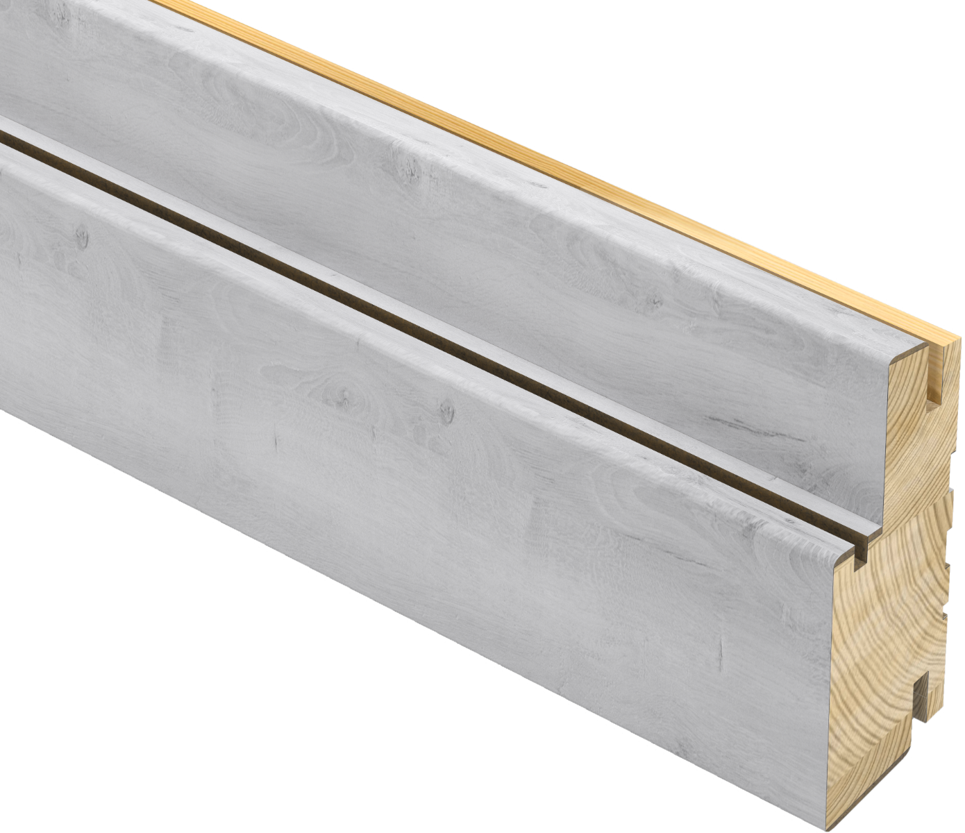 Frame for Interior Doors, Matte Black, For 30x96" Door Nordic White