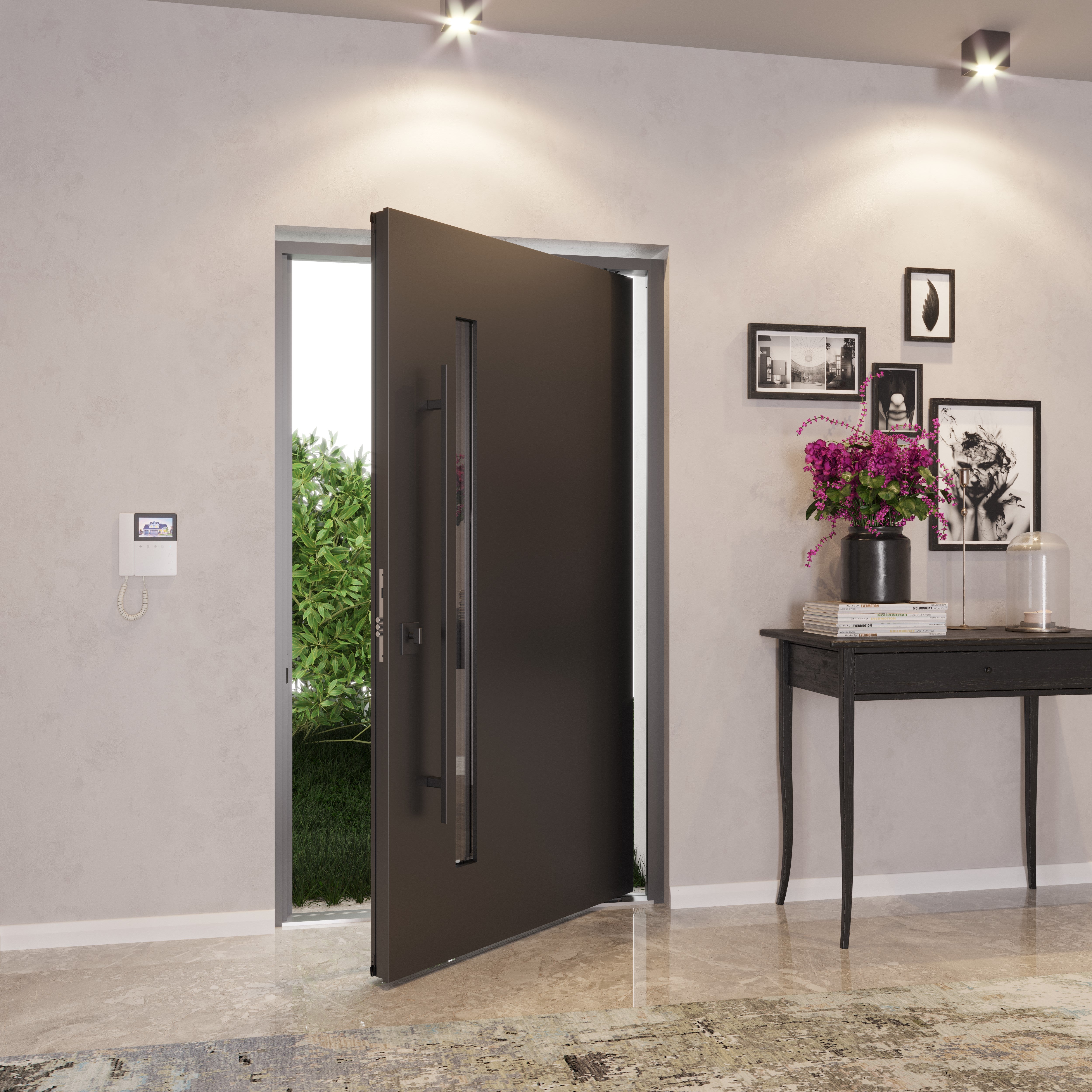 Axis 1163 Exterior Pivot door view 4