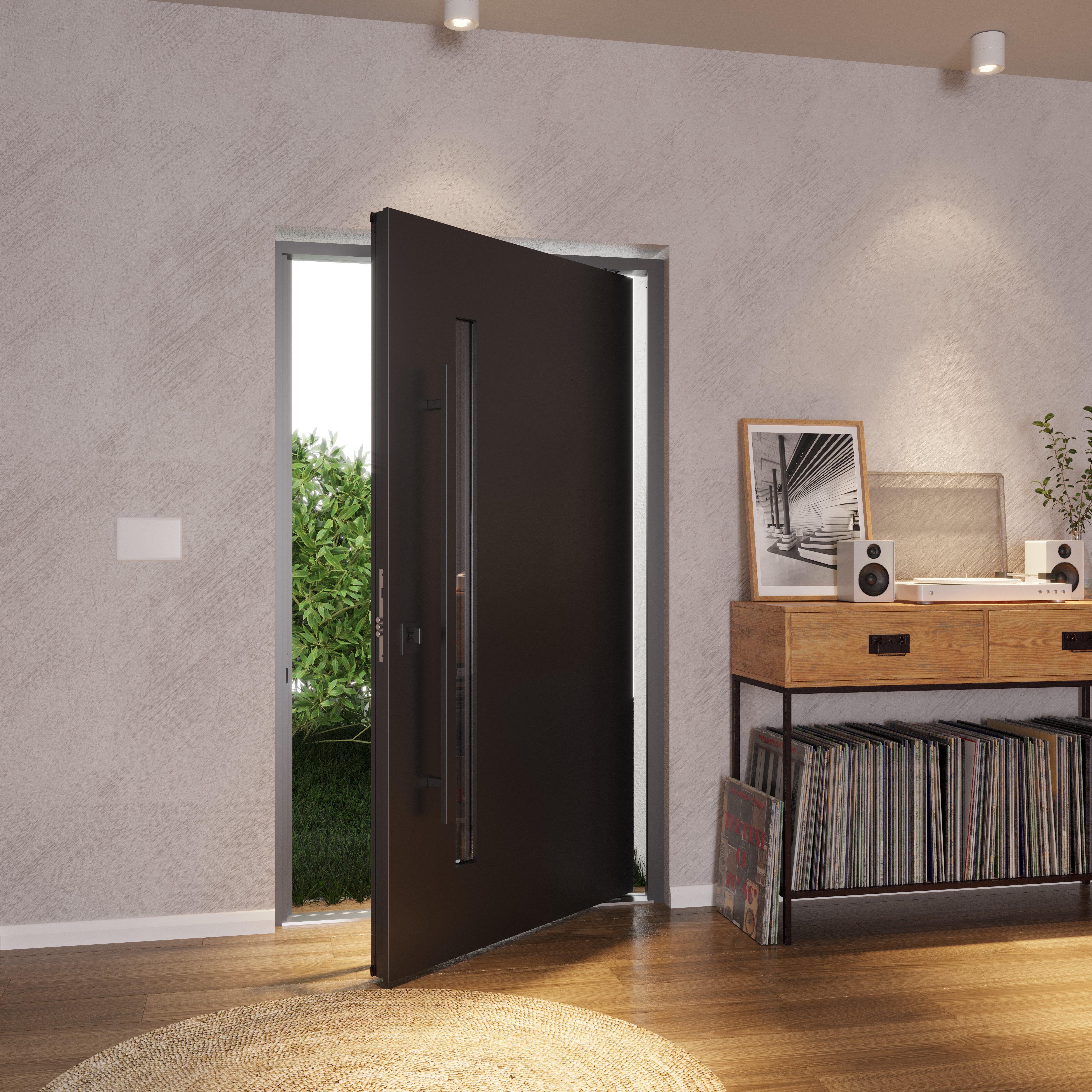 Axis 1163 Exterior Pivot door view 8