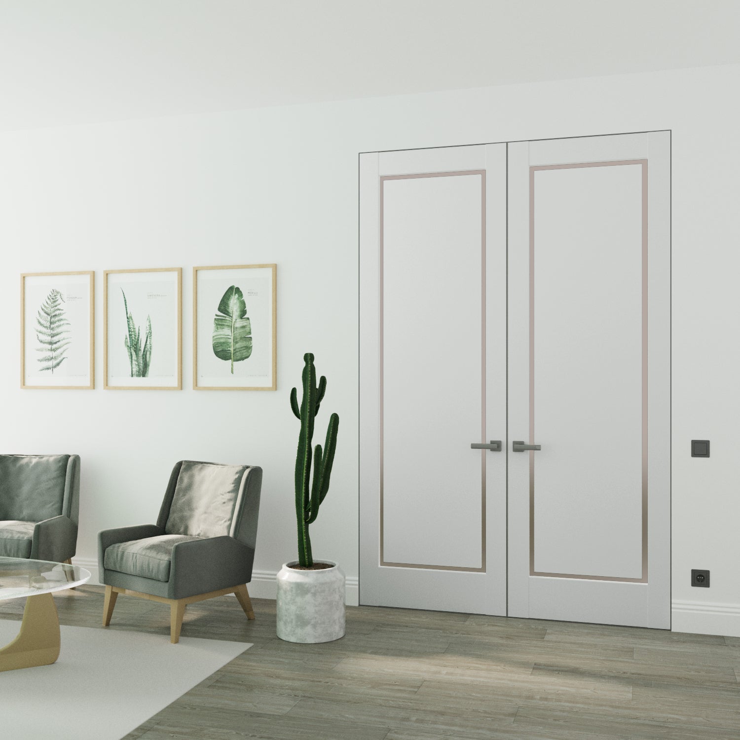 Planum 0888 Double Frameless door view 2