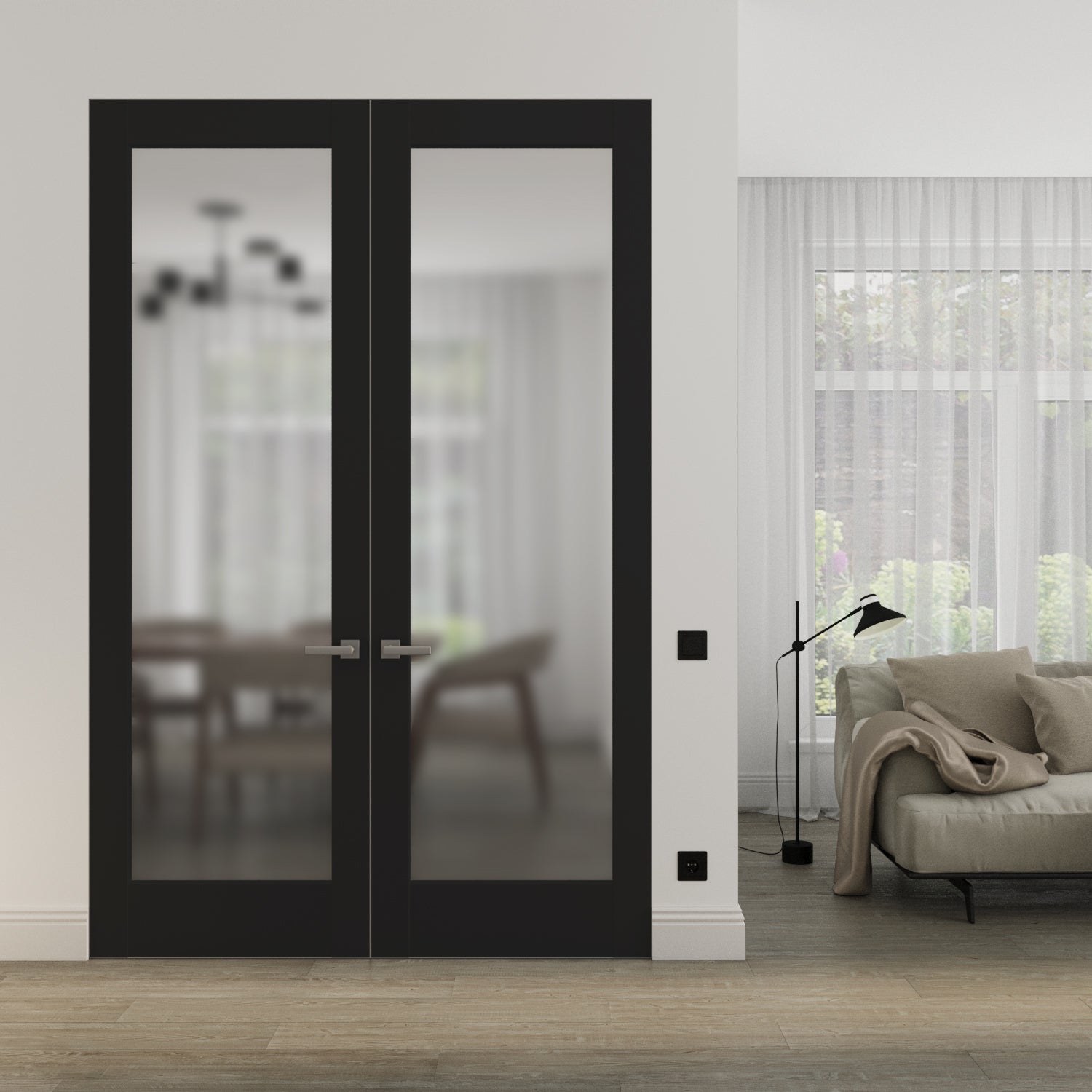 Planum 2102 Double Frameless door view 2