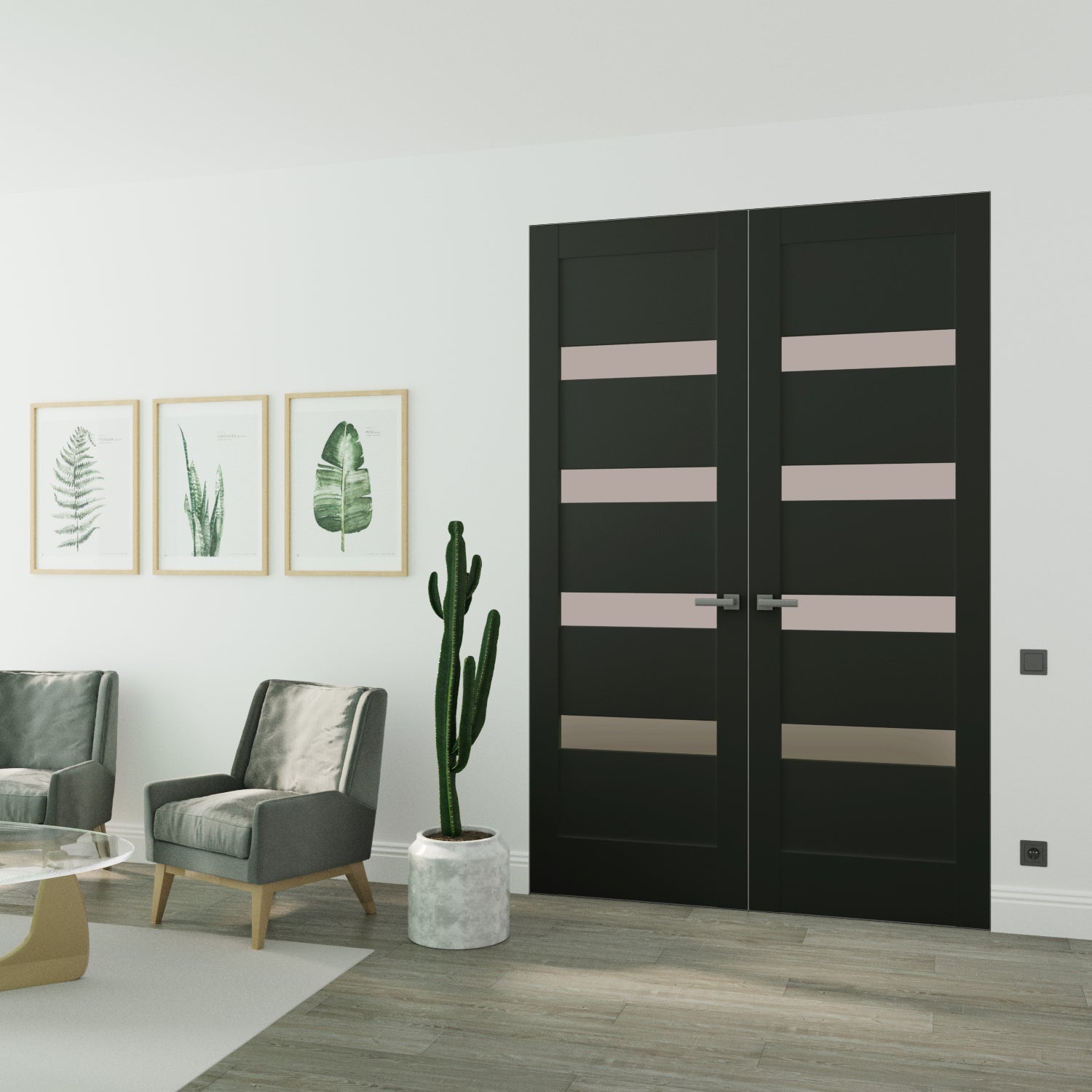 Quadro 4113 Double Frameless door view 2