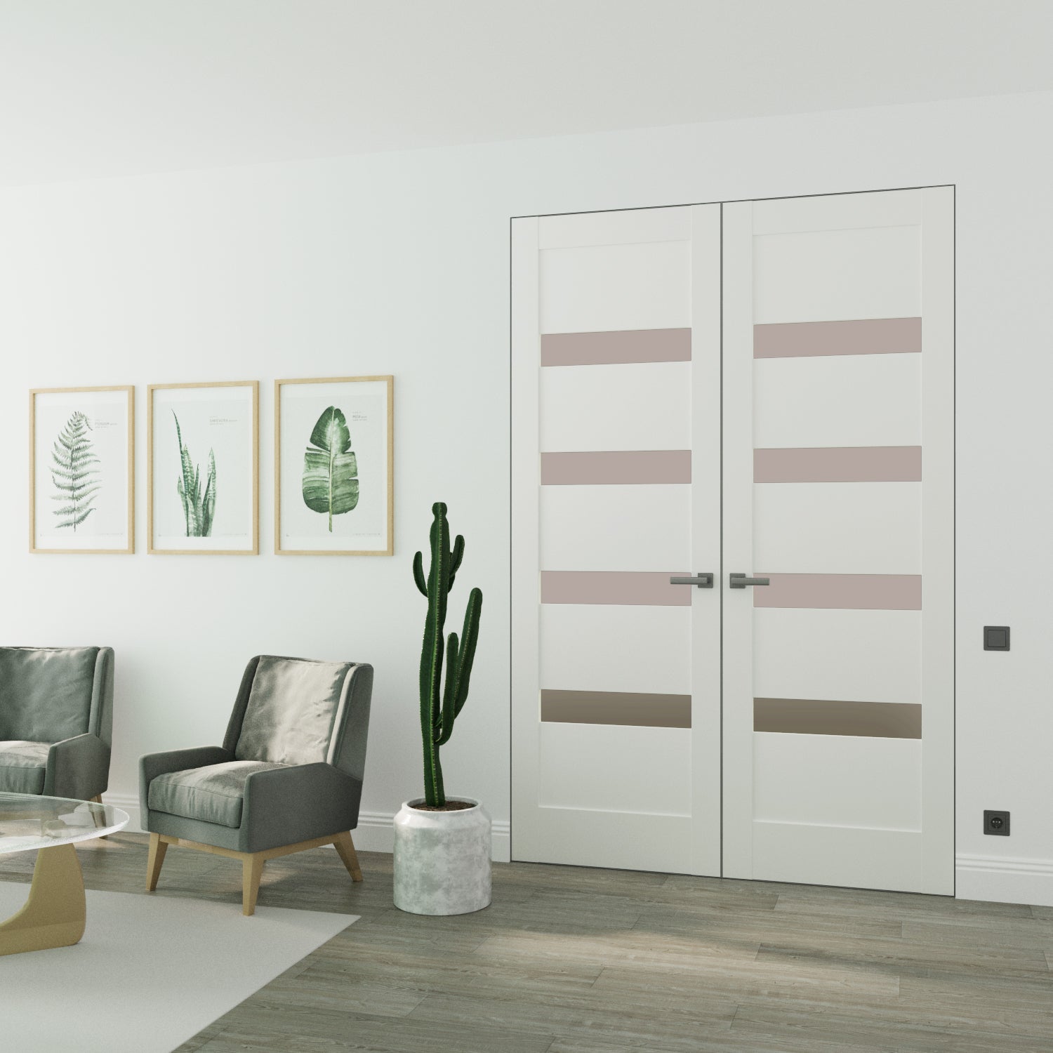 Quadro 4113 Double Frameless door view 6