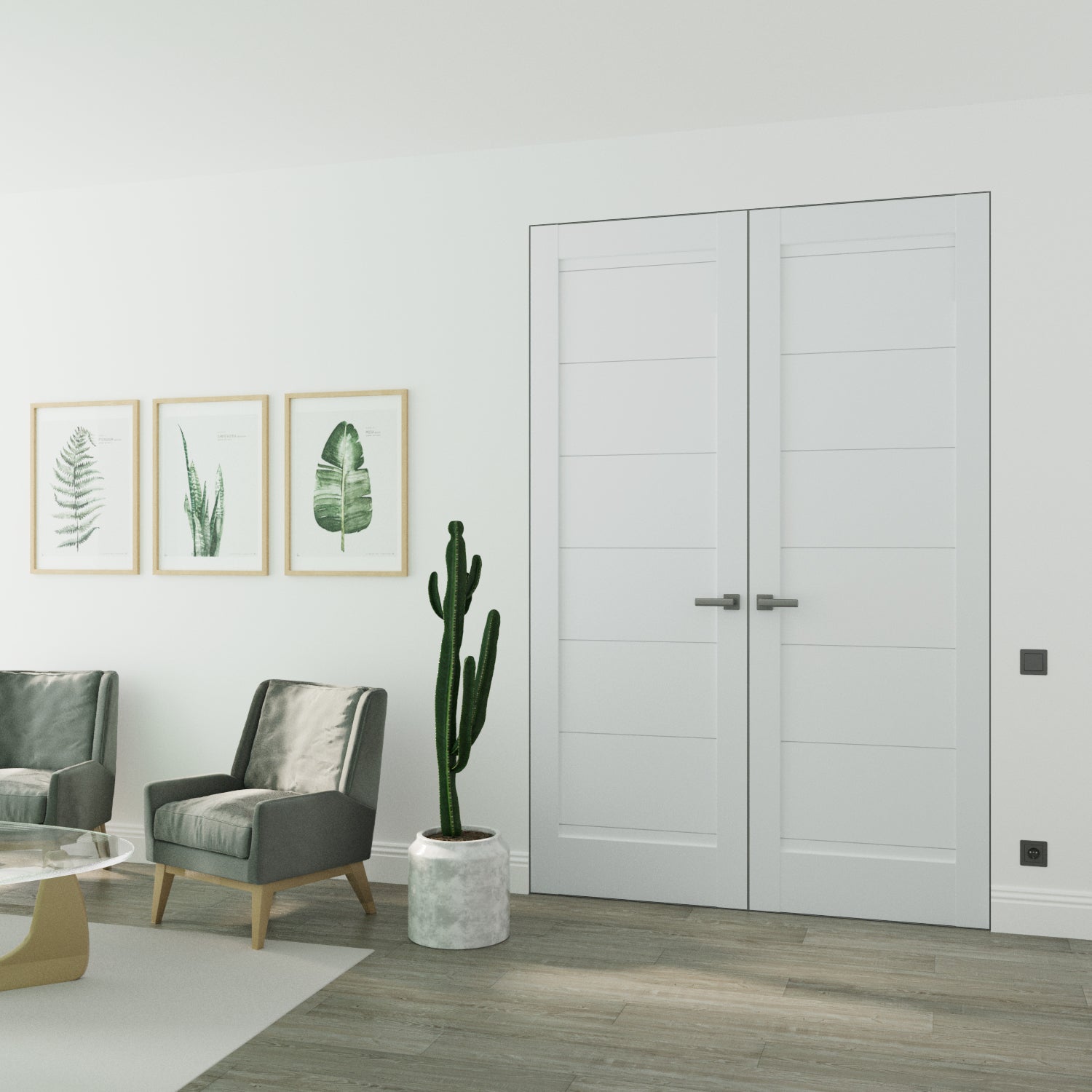 Quadro 4115 Double Frameless door view 2