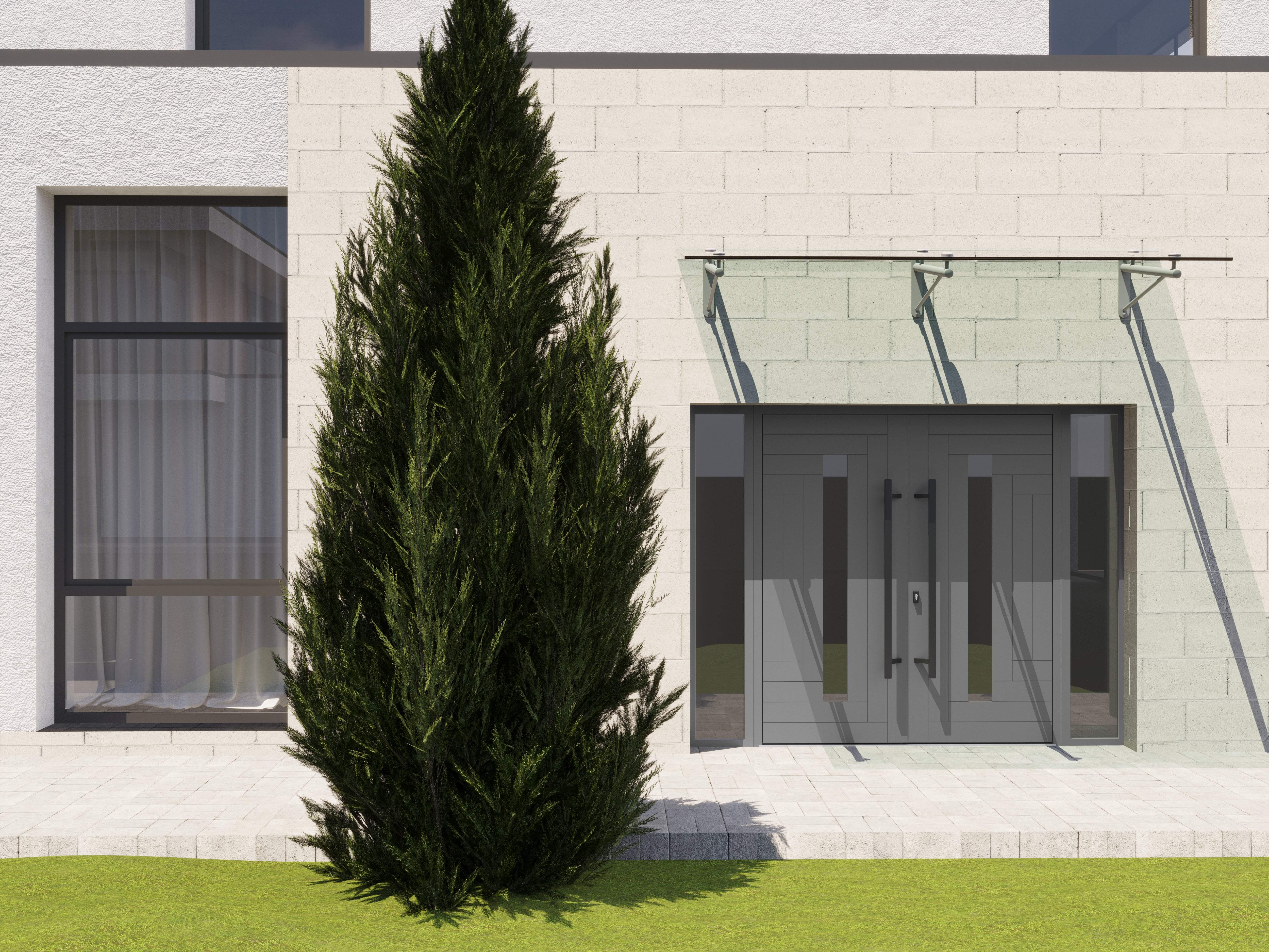 Ronex 0130 Exterior Aluminum Double door view 3