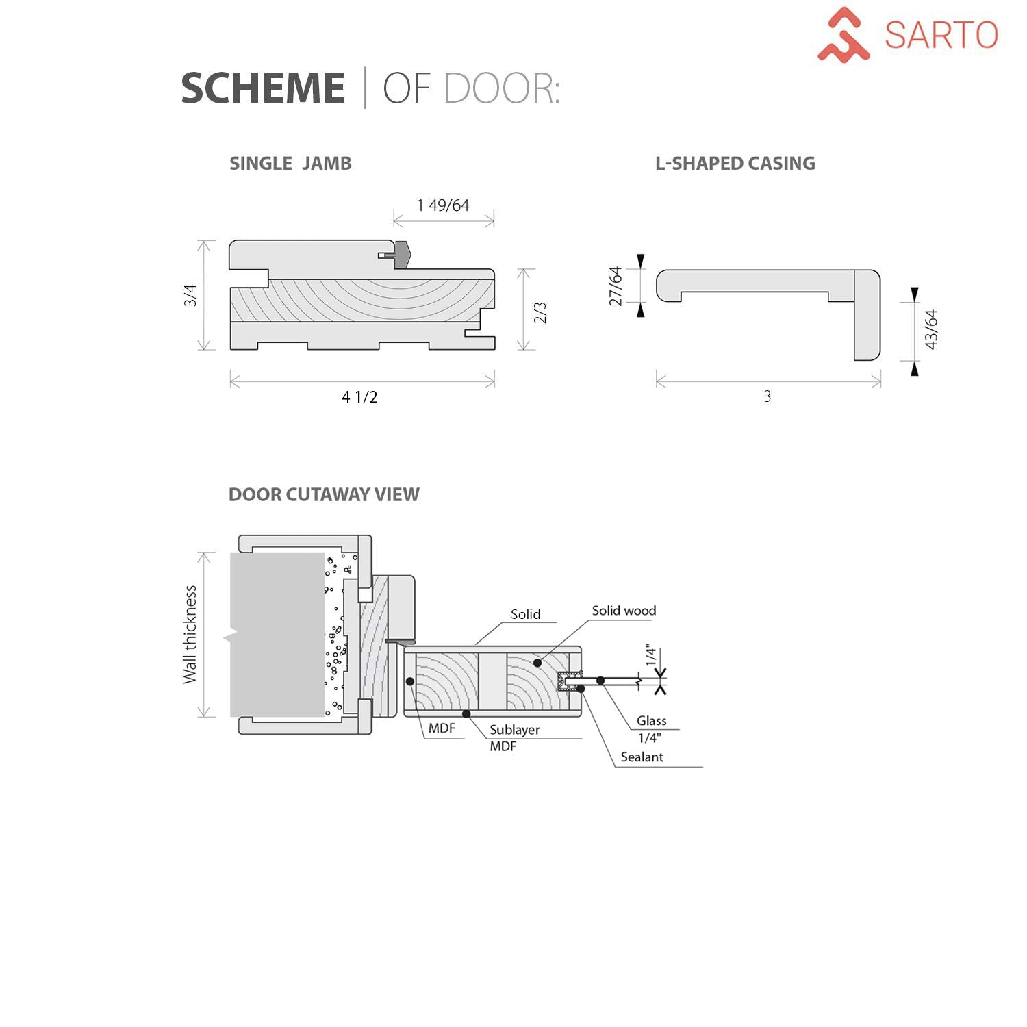 Mela 7001 Double French Swing door view 8