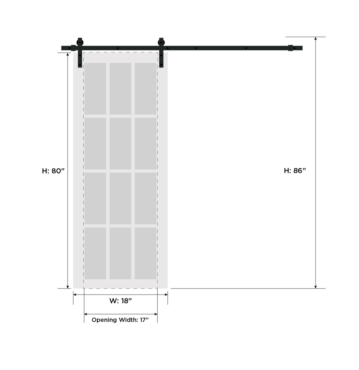 Mela 7222 Barn door view 4