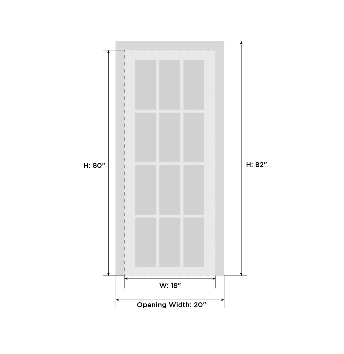 Planum 0020 Swing (Bedroom/Bathroom) door view 4