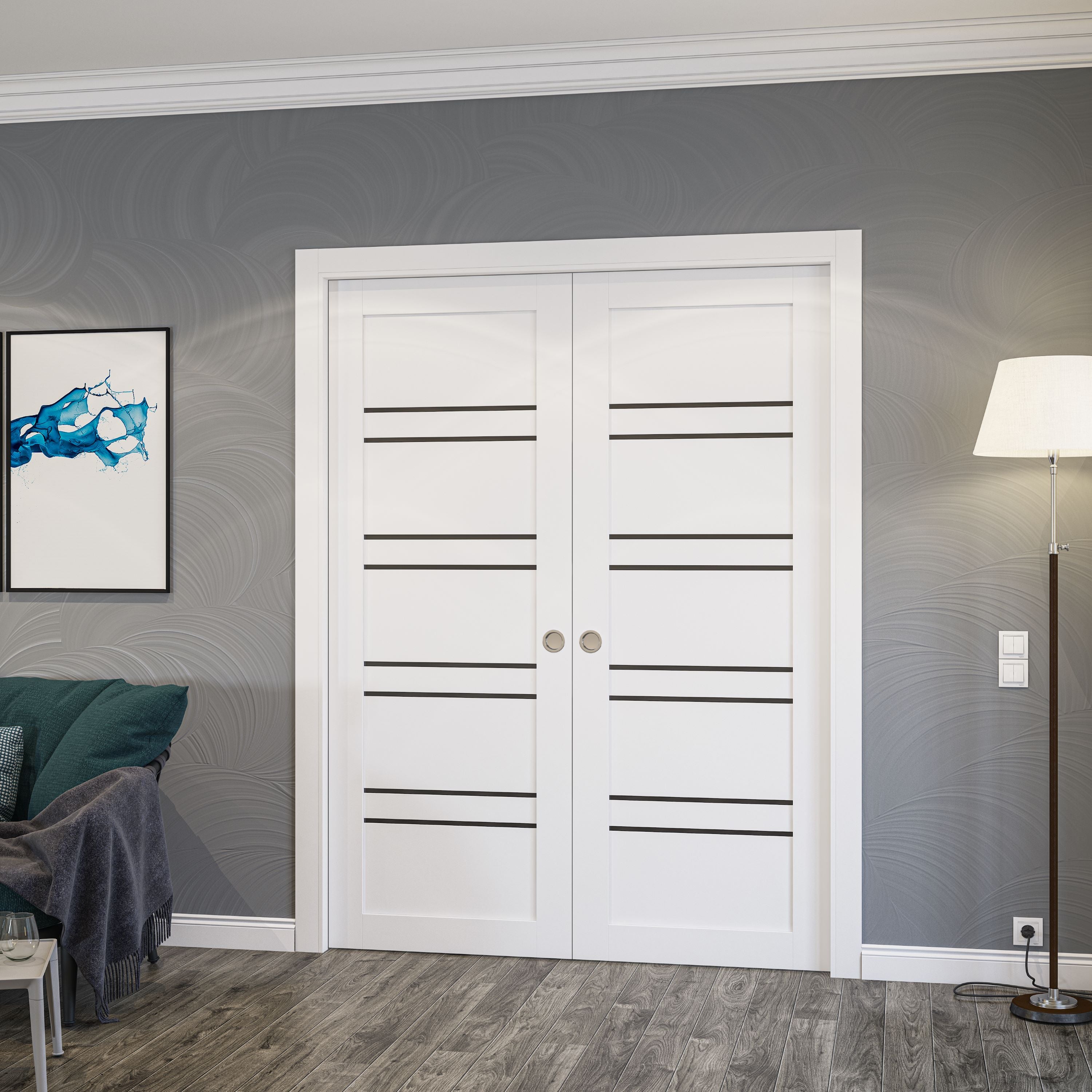 Basic 4901 Double Pocket door view 2