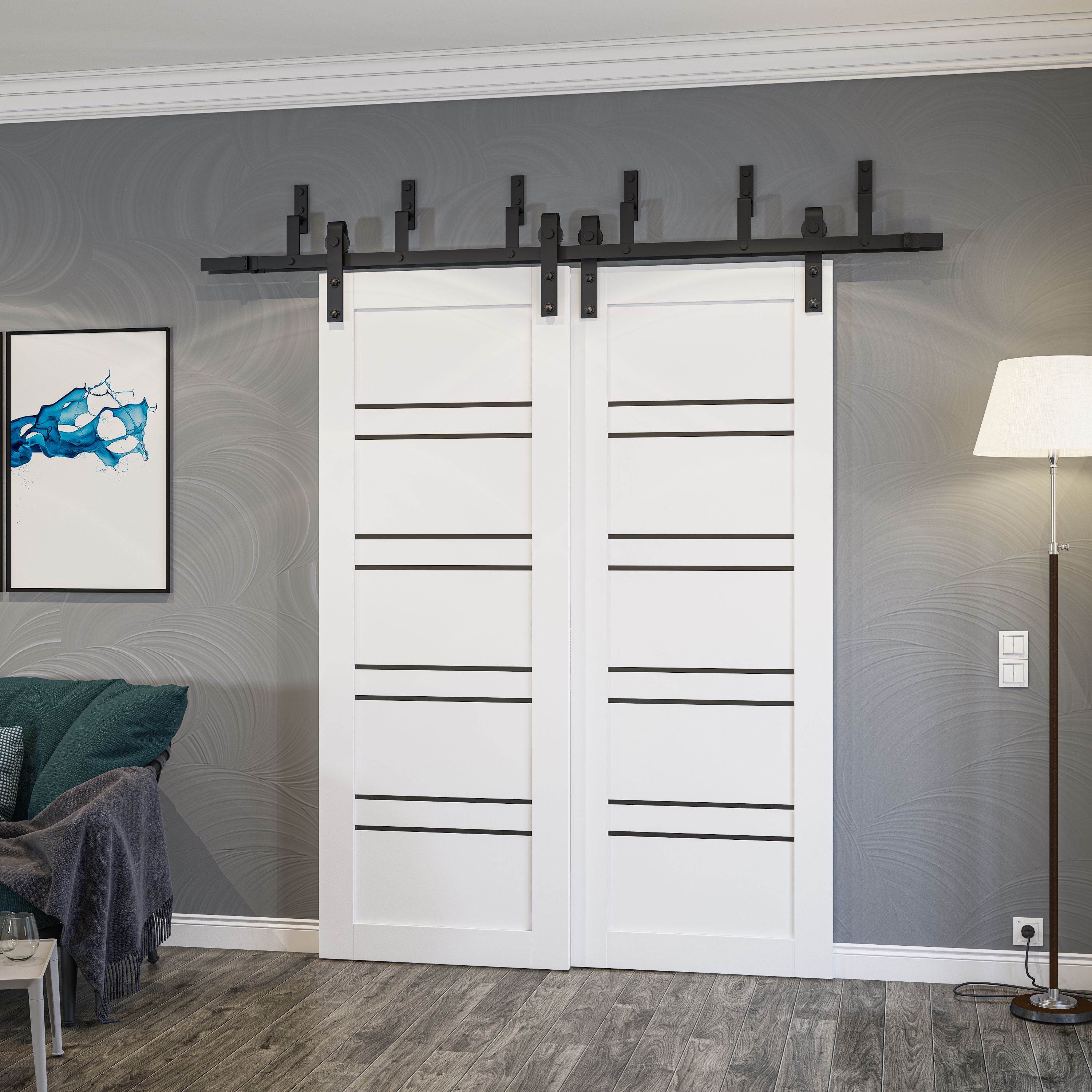 Basic 4901 Double Barn — Bypass door view 2