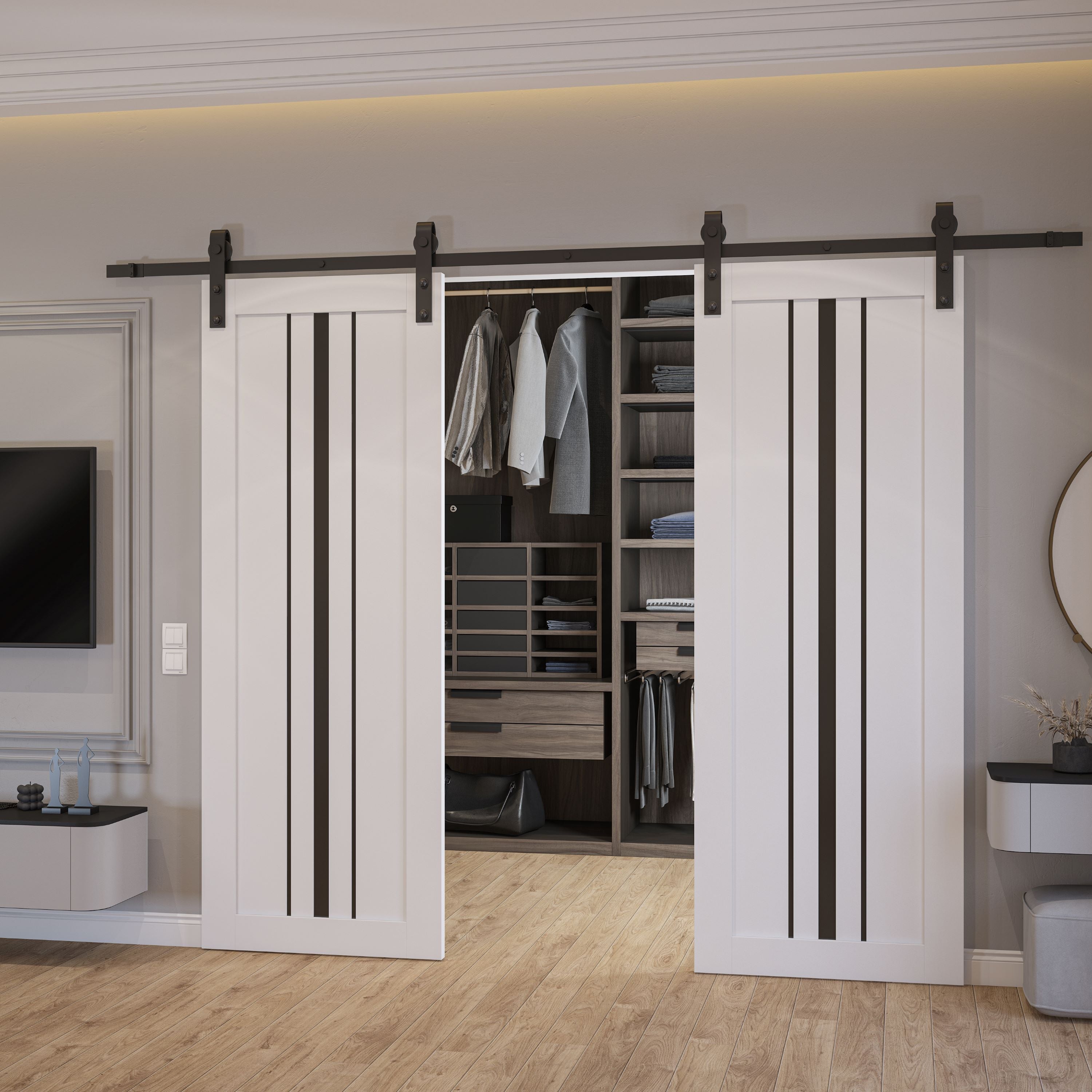 Basic 4903 Double Barn door view 2
