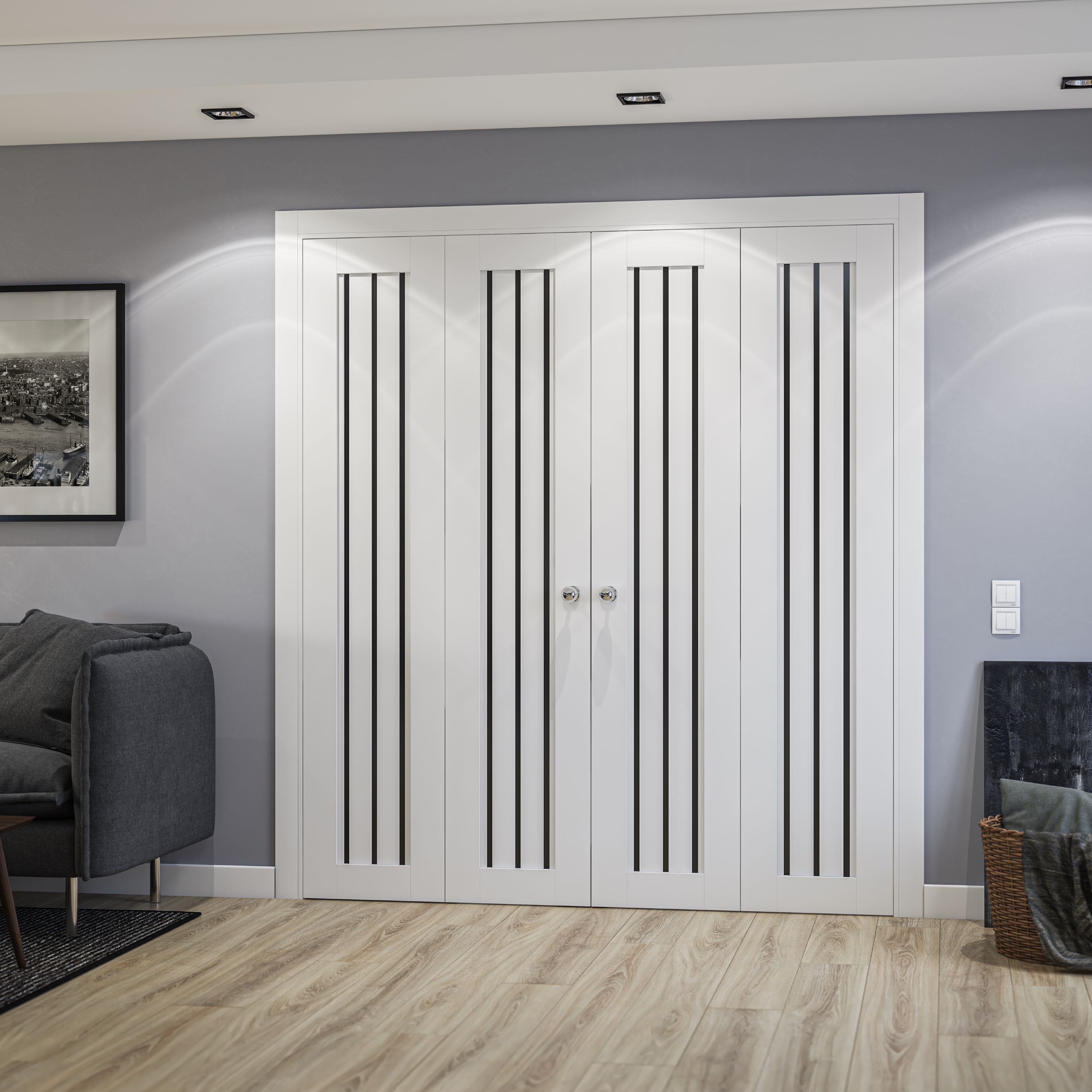 Basic 4906 Double Bi-Fold door view 2