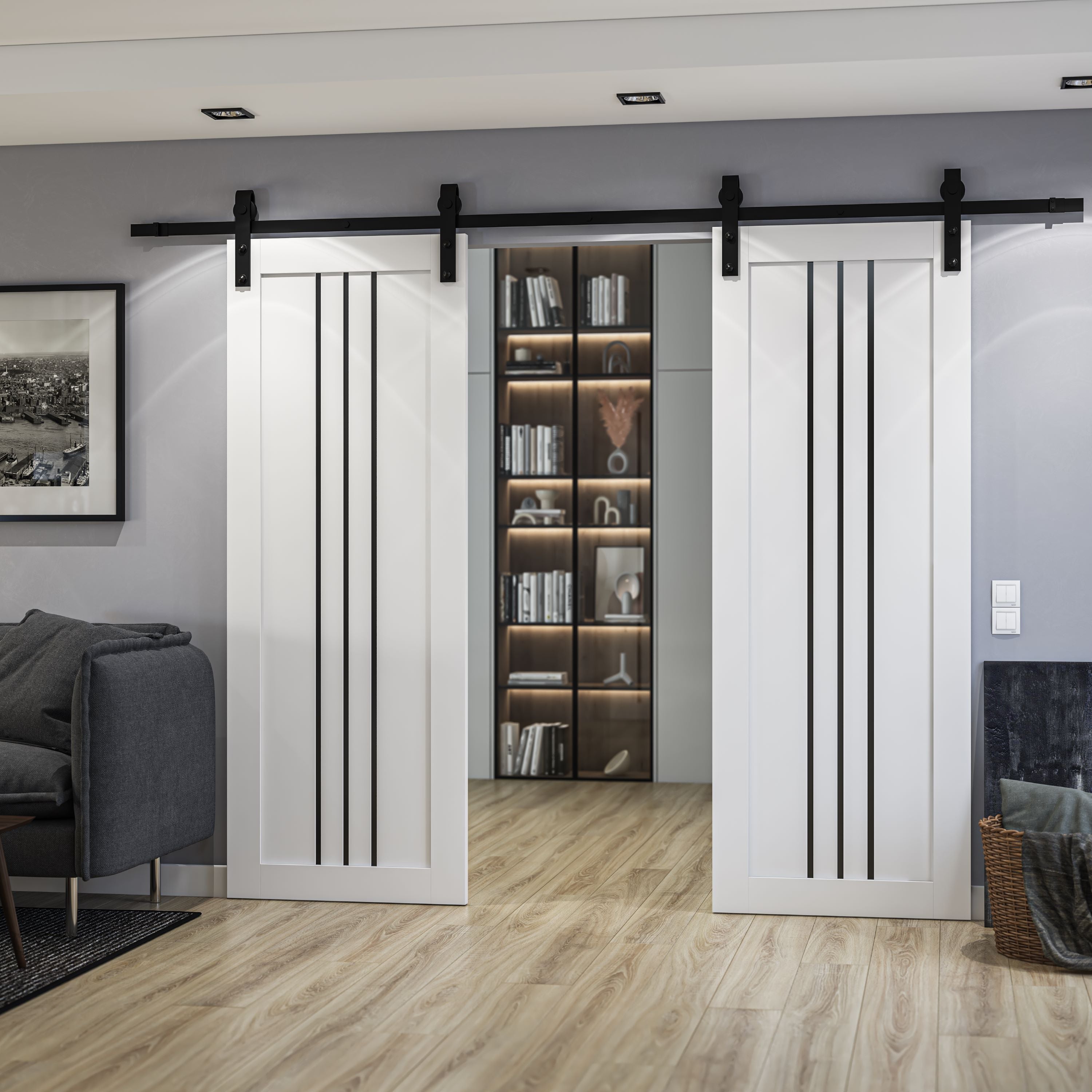 Basic 4906 Double Barn door view 2