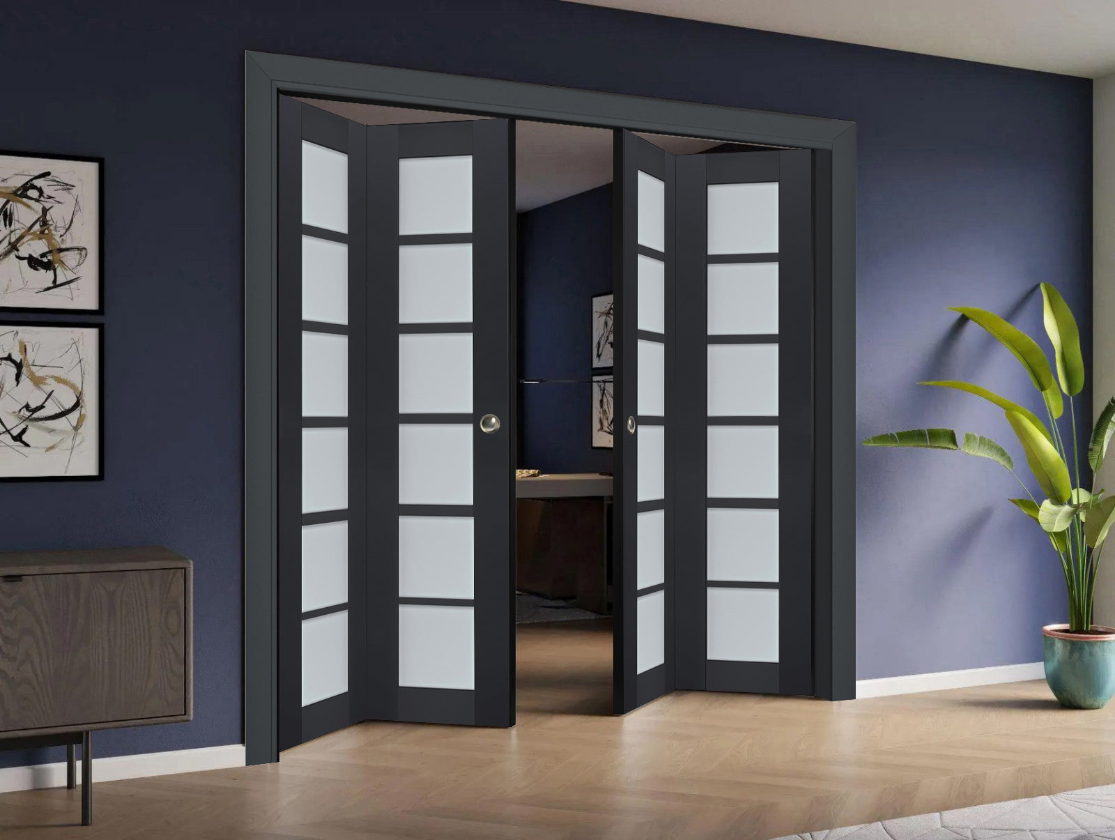 Model 7602 Double Bi-Fold door view 2