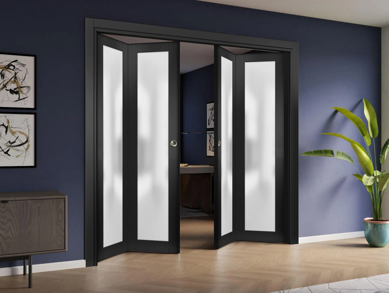 Planum 2102 Double Bi-Fold door view 2