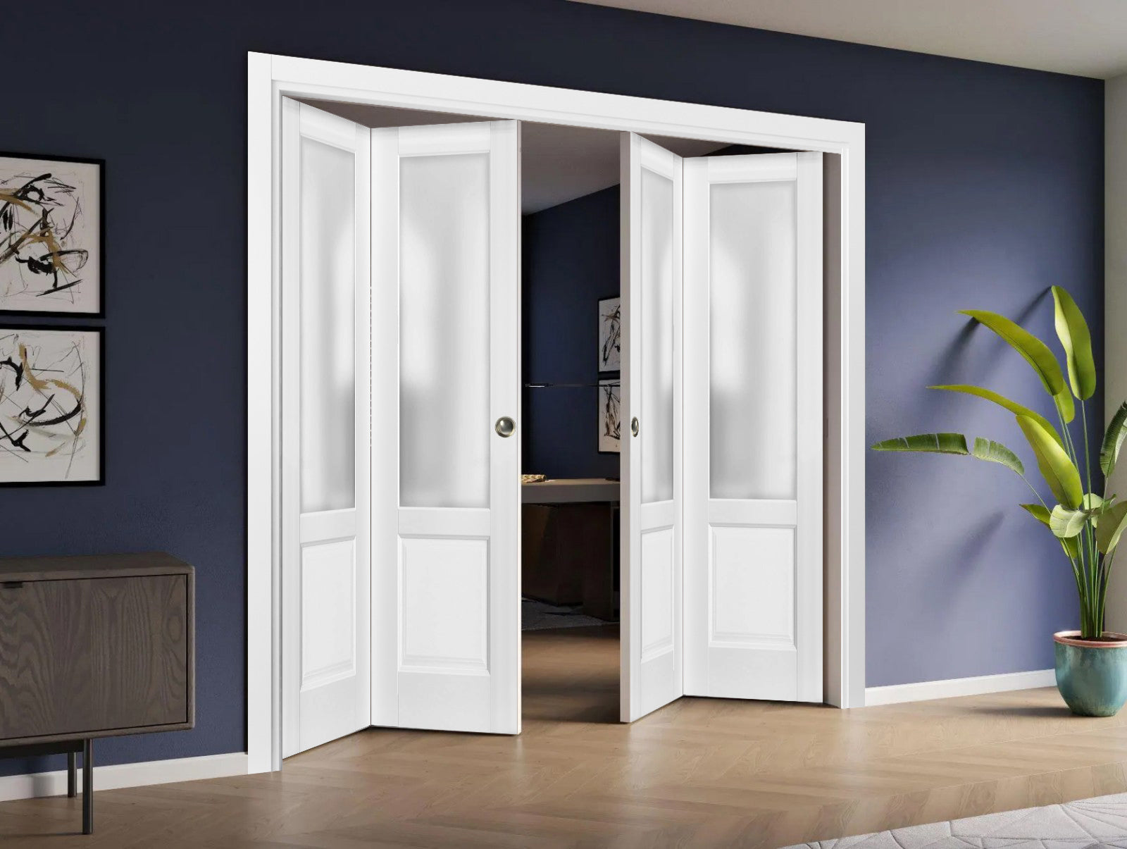 Model 1422 Double Bi-Fold door view 2