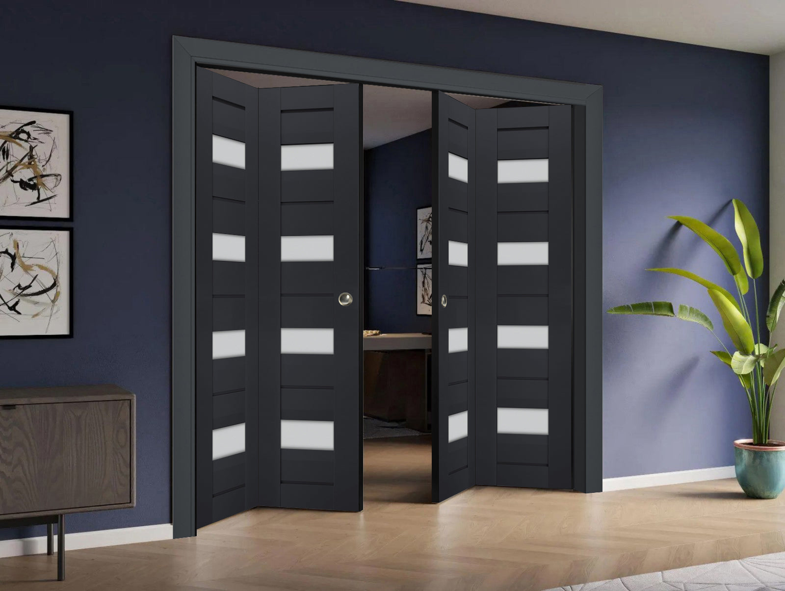 Model 7455 Double Bi-Fold door view 2