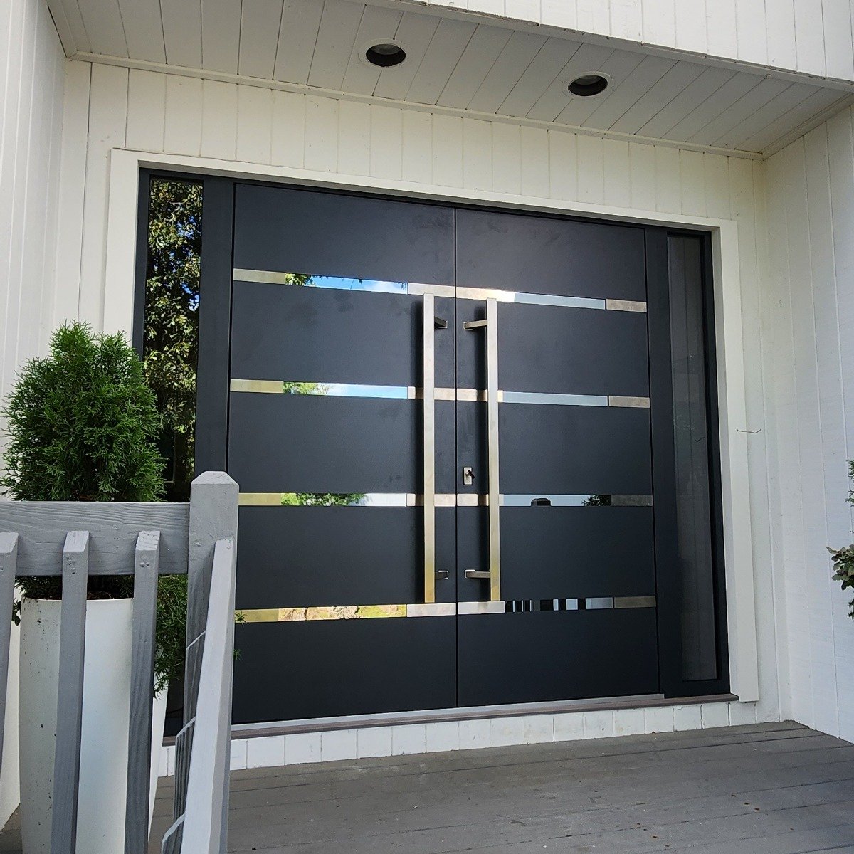 Deux 1105 Double Exterior Doors with Side Lites Exelent choice