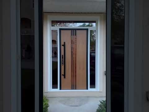 Modern Metal Entry Door with Sidelights & Transom | Ronex 1055 by UnitedPorte