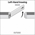 Front Exterior Pivot Prehung Aluminum Door / Axis 1133 Teak / Entry Metal Modern W58" x H88" Left-hand Inswing Left-hand Inswing