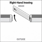 Front Exterior Pivot Prehung Aluminum Door / Axis 1131 Matte Black / Entry Metal Modern W68" x H80" Right-hand Inswing Right-hand Inswing