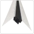 Hidden Barn with Black Edges  -  Planum 0010 Onyx 36" x 84" Black