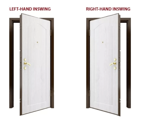 Inswing of interior door