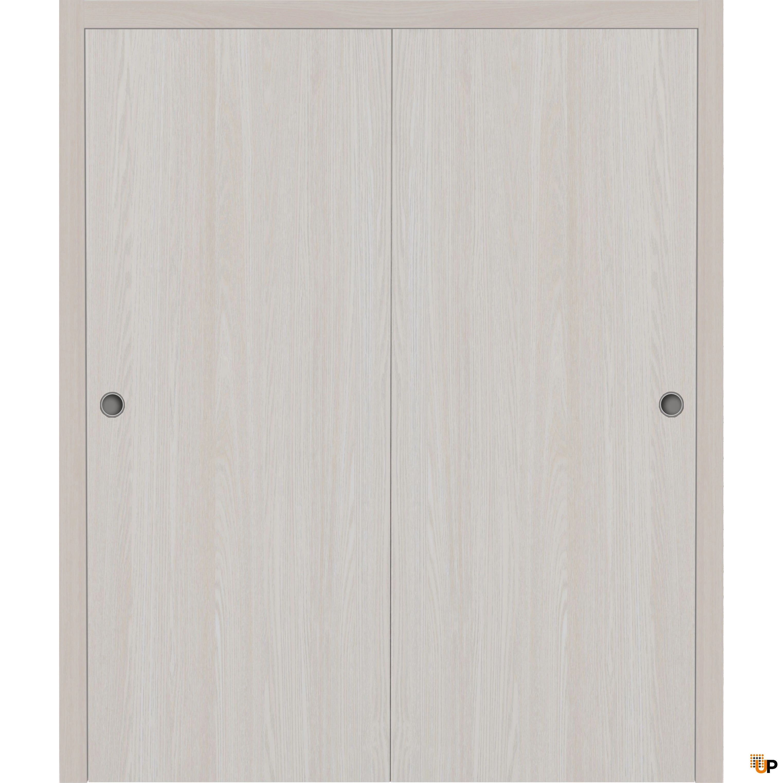 Double solid wood with honeycomb sliding flush interior closet
