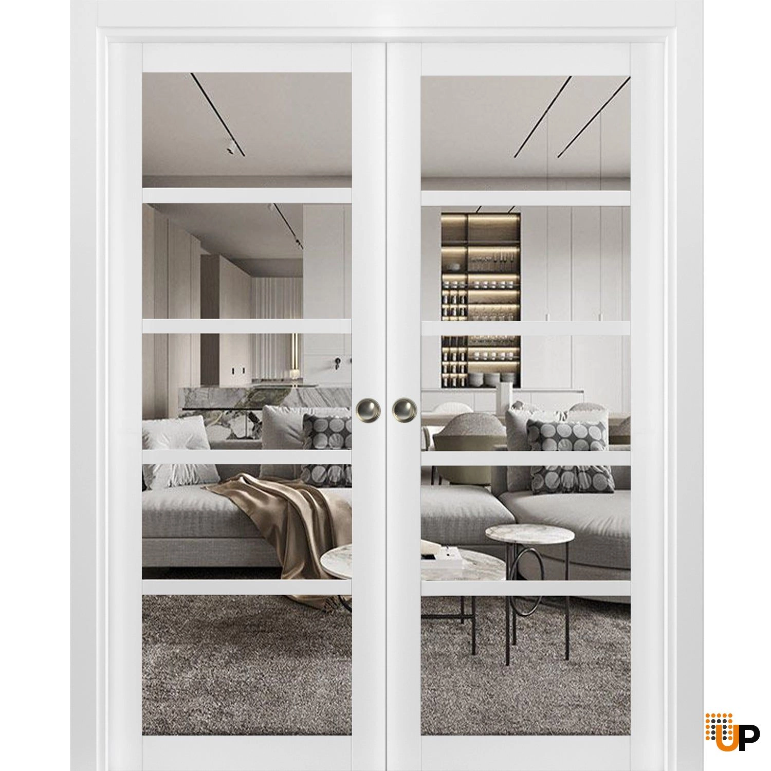 Interior Pocket Door Quadro 4522 36 x 80 (2* 18x80) White | United