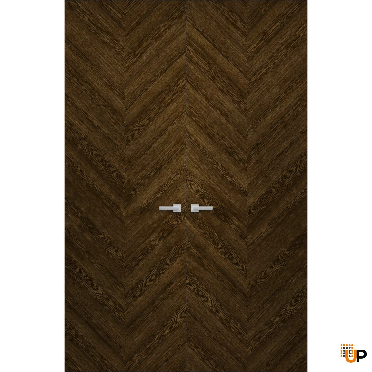 Hidden Double Doors | Ego 5005 Marble Oak Concealed Metal Frame 36" x 80" (2* 18x80) Right-hand Inswing photo#1