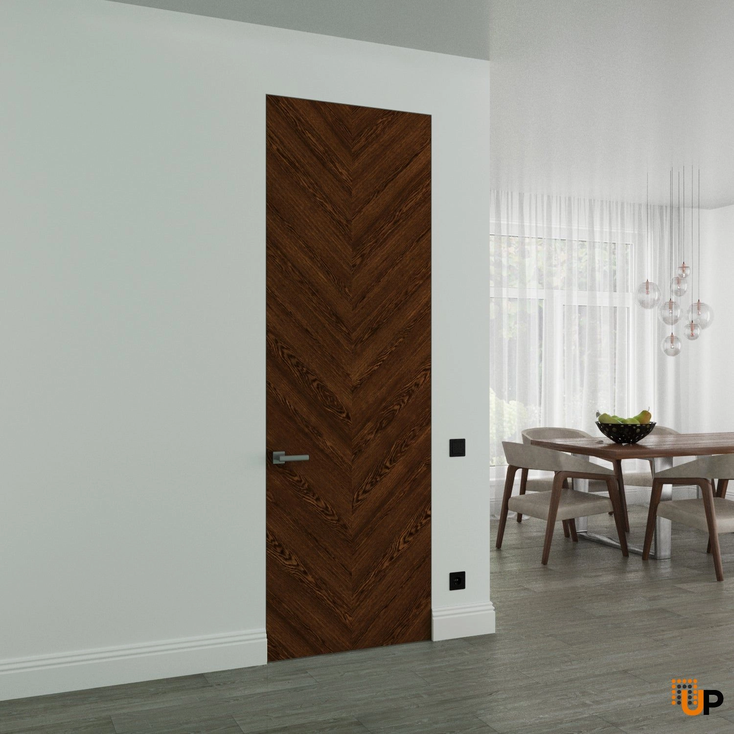 Hidden Door | Ego 5005 Cognac Oak Veneer Concealed Metal Frame 18" x 80" Right-hand Inswing photo#2