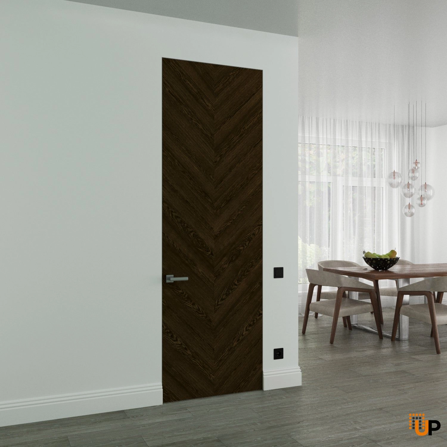 Hidden Door | Ego 5005 Marble Oak Concealed Metal Frame 18" x 80" Right-hand Inswing photo#2