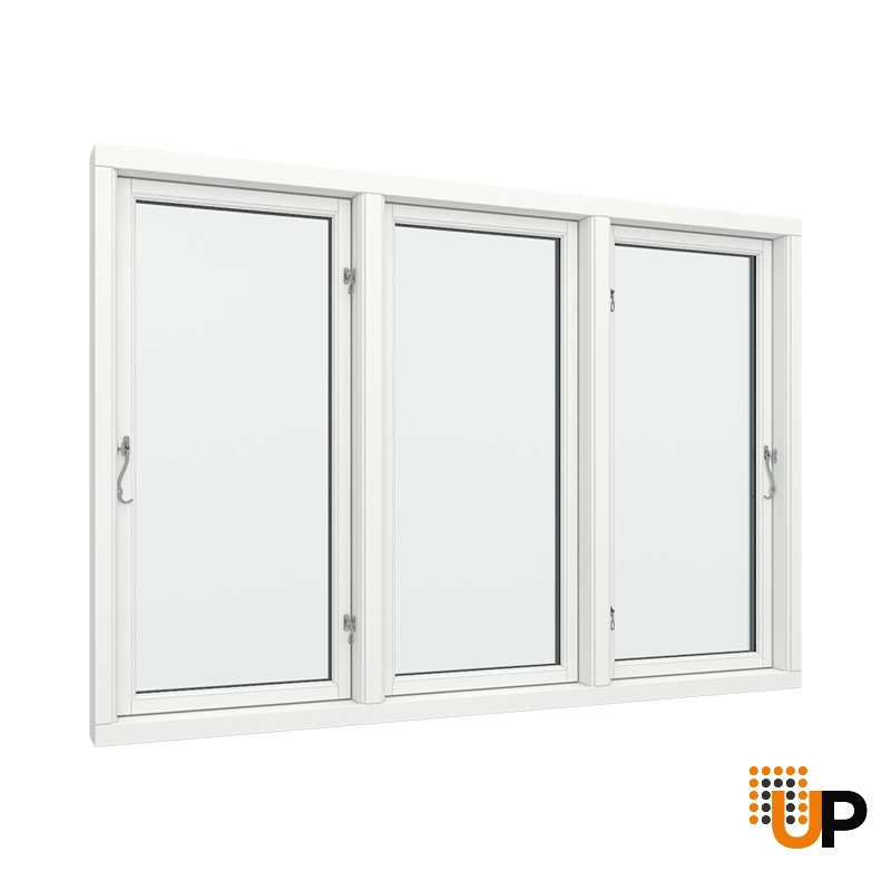 Triple-Glass PVC , Size 78 x 60, Casement Window with Side Hinges (3 Opening, Left, Left, Right), Triple Pane, Transpered Glass (View from inside) photo#1