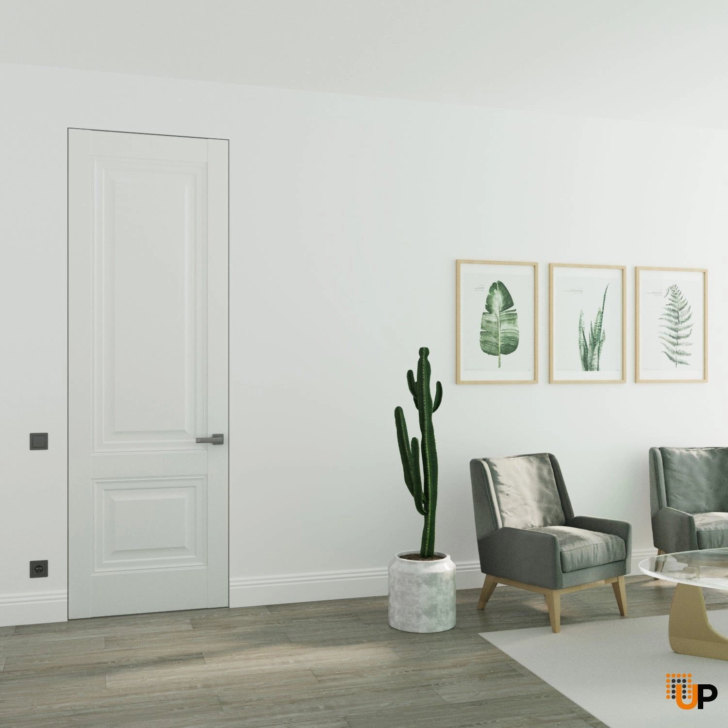 Hidden Door | Lucia 8831 White Silk Concealed Metal Frame 18" x 80" Left-hand Inswing photo#2