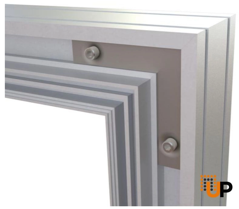 Modern Solid Hidden Door with Handle | Planum 0010 Primed with Silver Hidden Frame 42" x 96" Left-hand Inswing Silver Frame | Hinges Lock Handle | Modern Wardrobe Wood Solid Doors photo#7