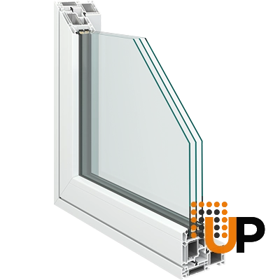 Triple-Glass PVC , Size 78 x 60, Casement Window with Side Hinges (3 Opening, Left, Left, Right), Triple Pane, Transpered Glass (View from inside) photo#2